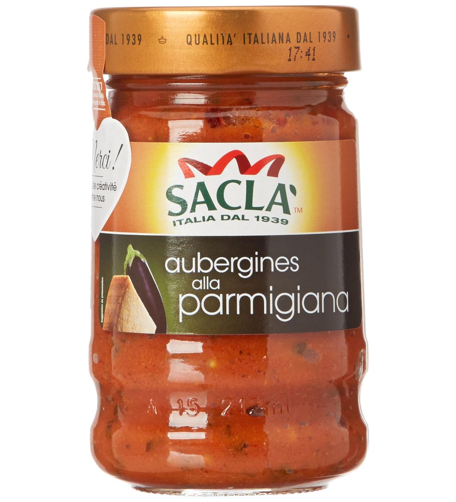 Sacla Eggplant alla parmigiana eggplant sauce and parmigiano reggiano cheese - 190g jar - Buy Online on GoSupps.com