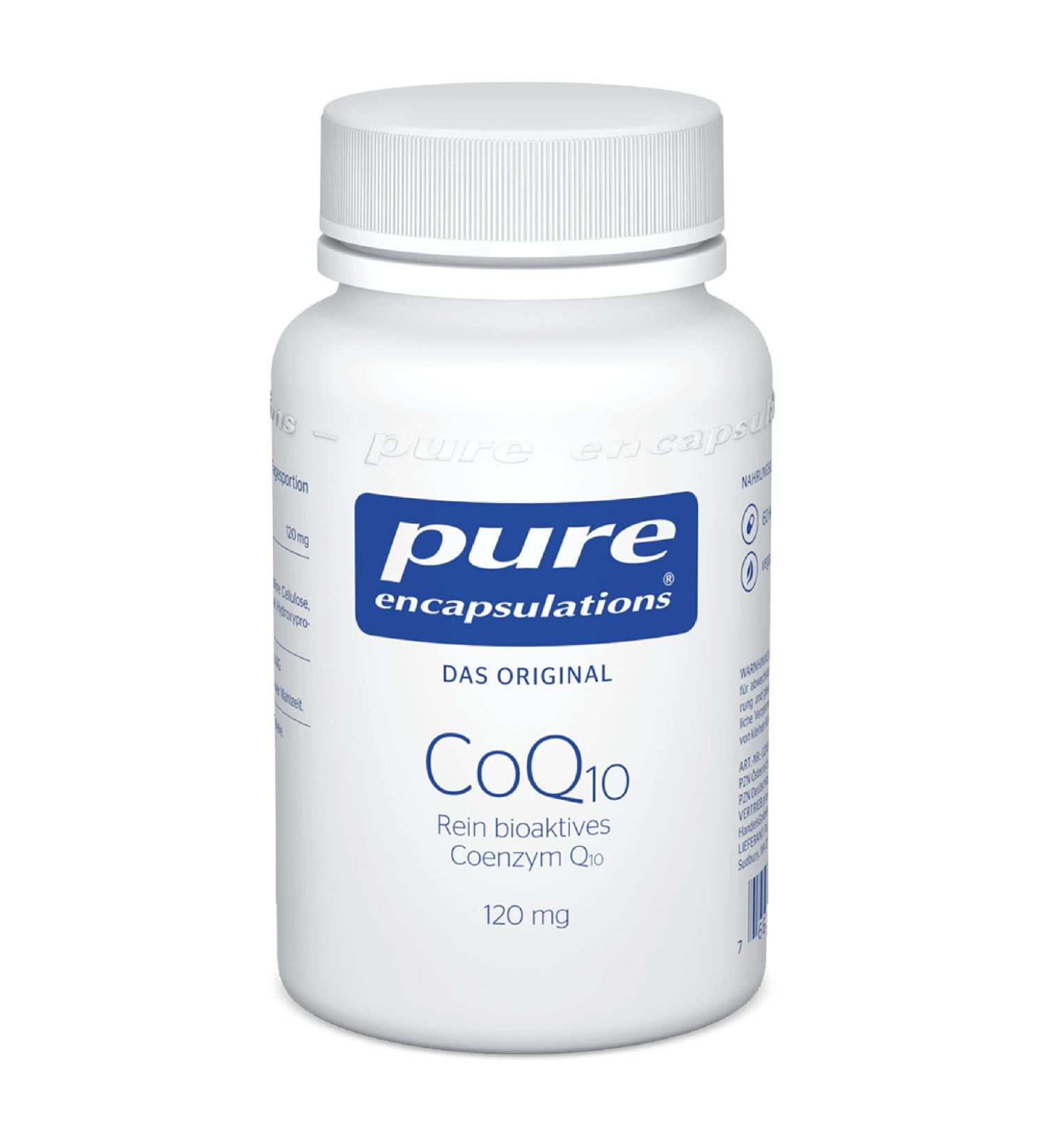 Pure Encapsulations CoQ10 120mg | Biologically Active Coenzyme Q10 - 60 Capsules for Energy & Heart Health - International Shipping Available - Buy Online on GoSupps.com