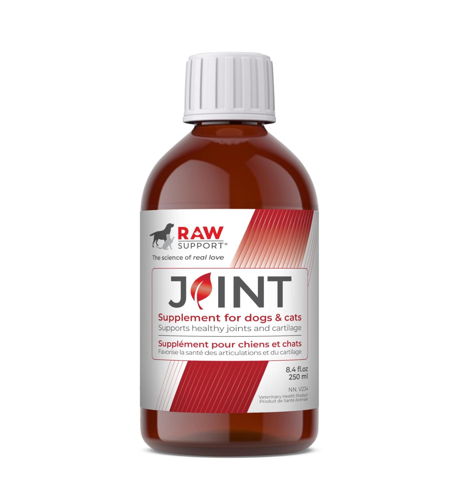 Raw Support Joint for Dogs & Cats | Supports Healthy Joints & Maintains Cartilage | Rebuilds | Repairs | Tissue Damage | Joint Problems | HCL | Glucosamine | MSM | Yucca | Made in Canada | 250ml - Buy Online on GoSupps.com