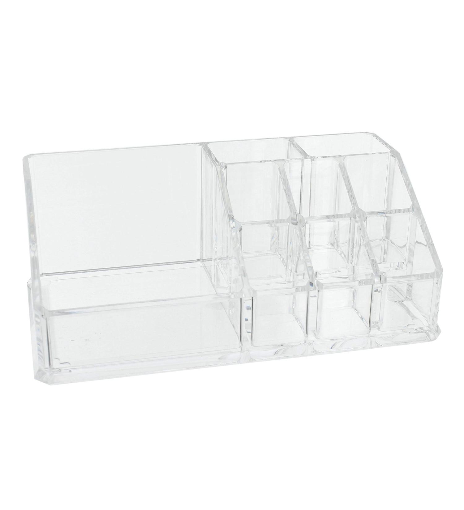 Cosmetic organizer make-up organizer sorting box for beauty products transparent (17.3 x 9.4 x 6.6 cm) 17.3x9.4x6.6 cm (1 pack)