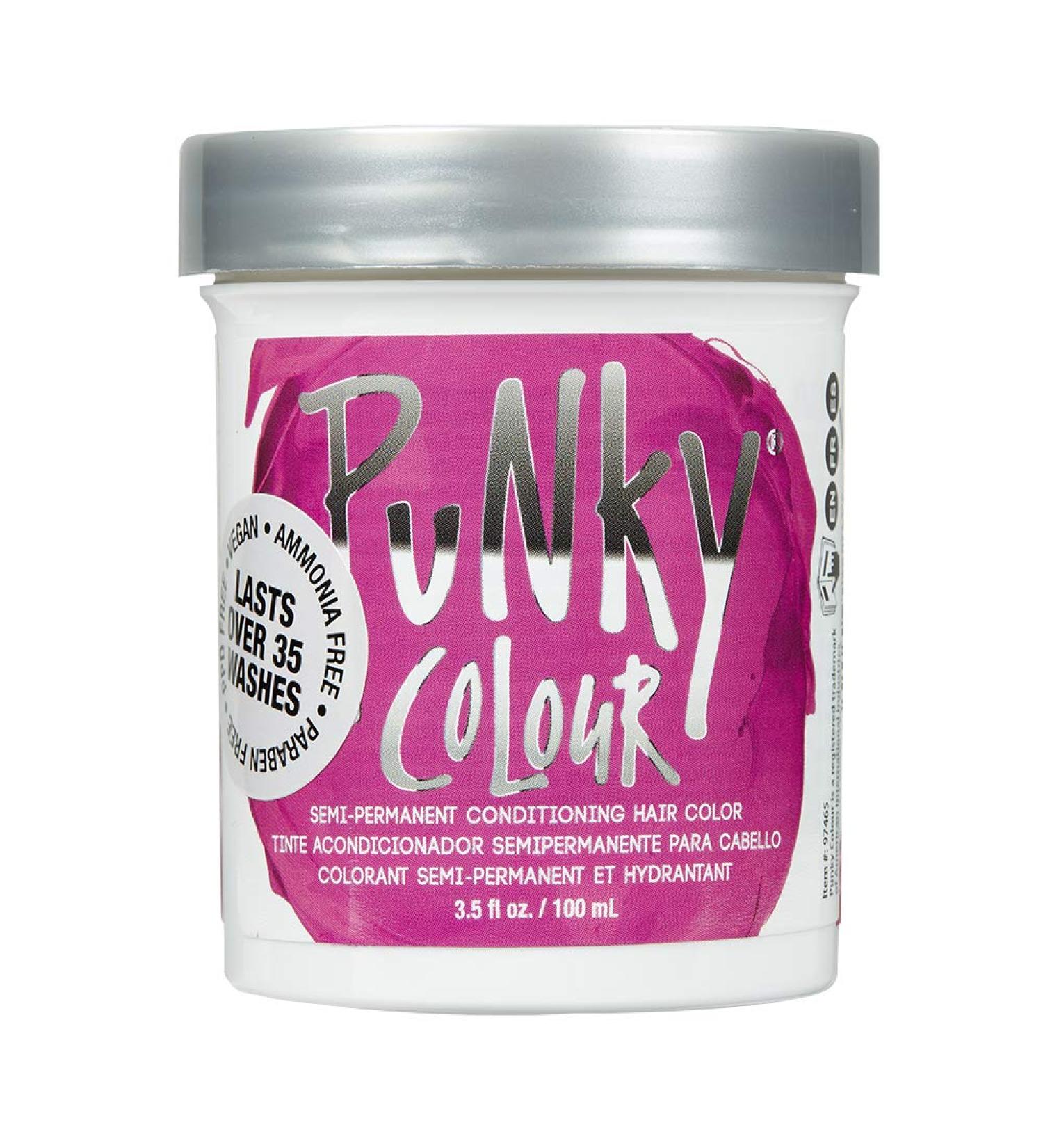 Punky Flamingo Pink Semi Permanent Hair Color - Vegan, Non-Damaging Dye | Vibrant Shade lasts up to 40 Washes, 3.5oz - Buy Online on GoSupps.com
