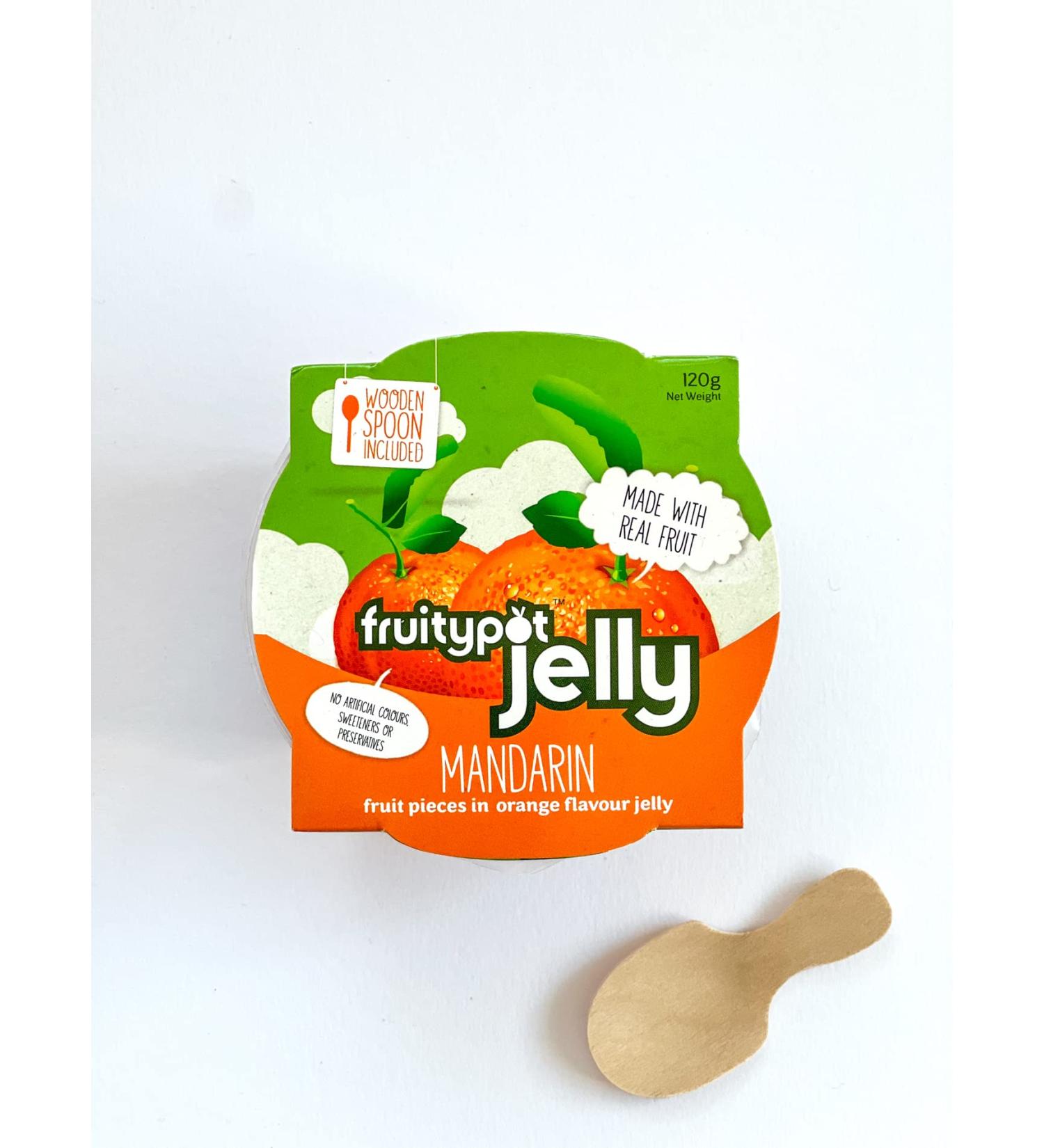 Fruitypot Mandarin in Orange Flavour Jelly - 18 x 120g Pots - Buy Online on GoSupps.com