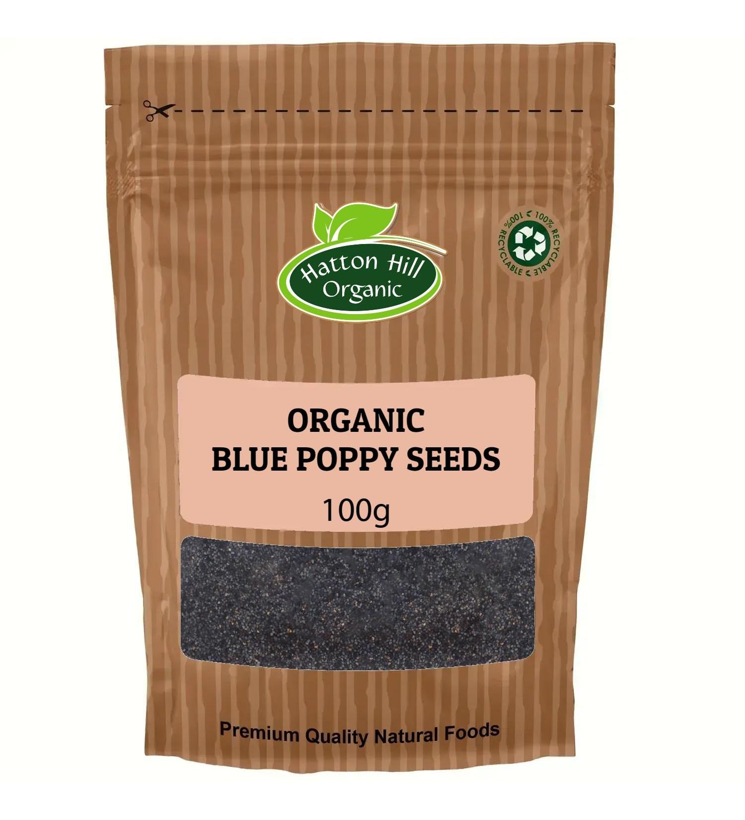 Organic Blue Poppy Seeds 100g by Hatton Hill Organic - Buy Online on GoSupps.com