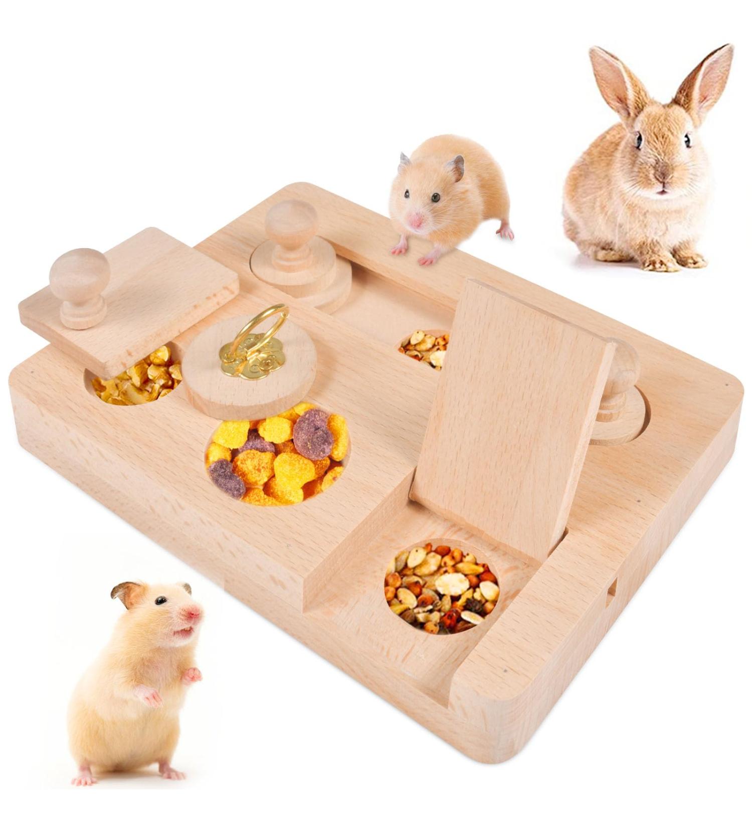 Funmo 6-in-1 Wooden Guinea Pig & Hamster Toys - Safe Chew Toys for Small Animals | Ideal for Mice Chinchillas & Dwarf Hamsters - International Shipping Available - Buy Online on GoSupps.com
