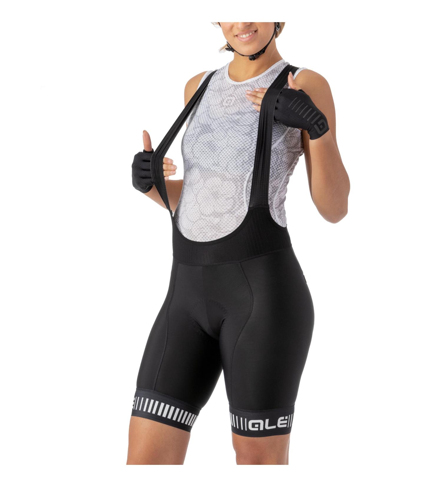 Al Cycling Women's PRR Strada Bib Shorts 3XL - Black/White | Premium Comfort & Performance for International Delivery - Buy Online on GoSupps.com