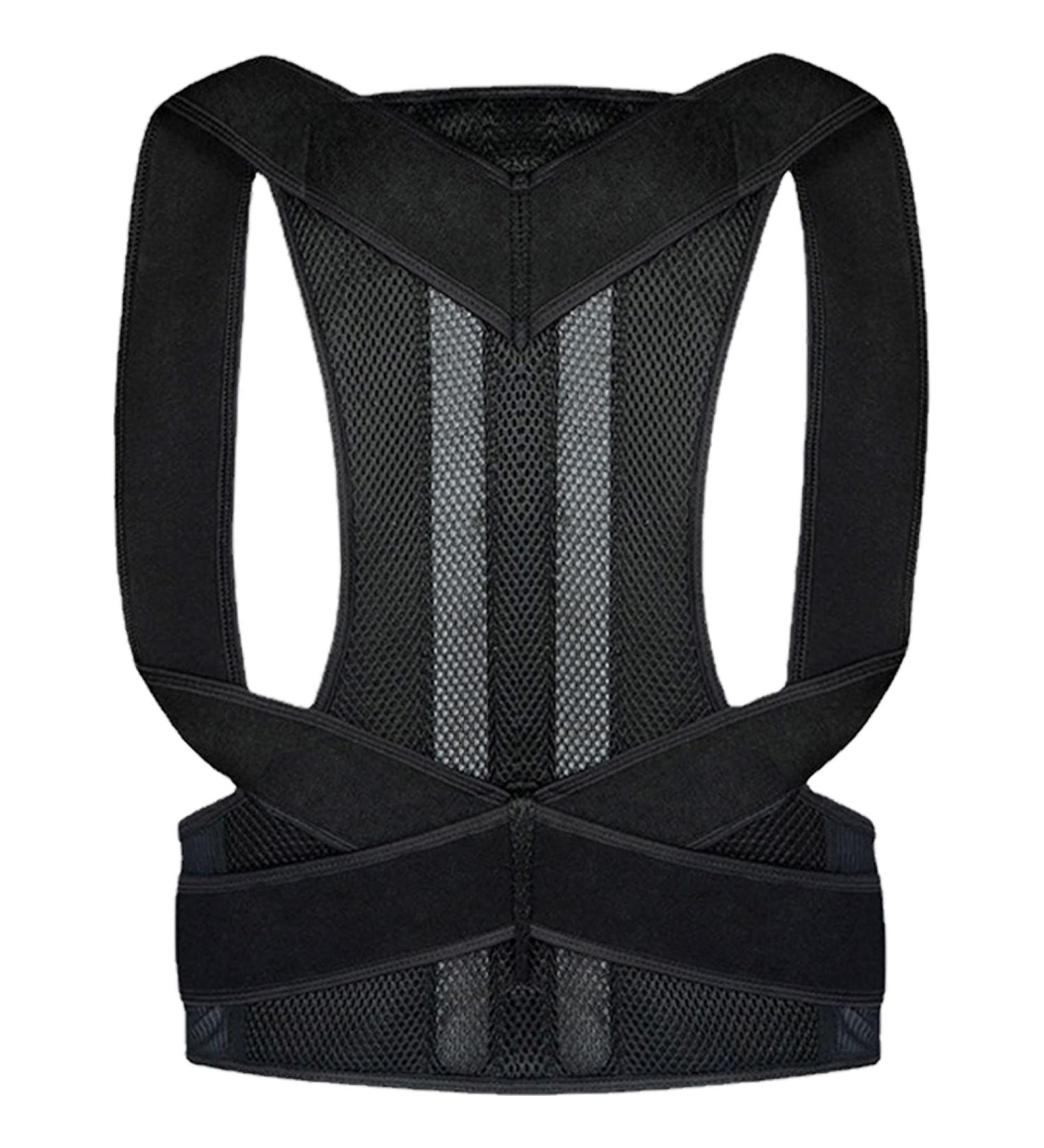 Buy Adjustable Large XS-5XL Posture Corrector Back Brace for Hunchback Relief - Black Color | Body Reshaping & Pain Support - Buy Online on GoSupps.com