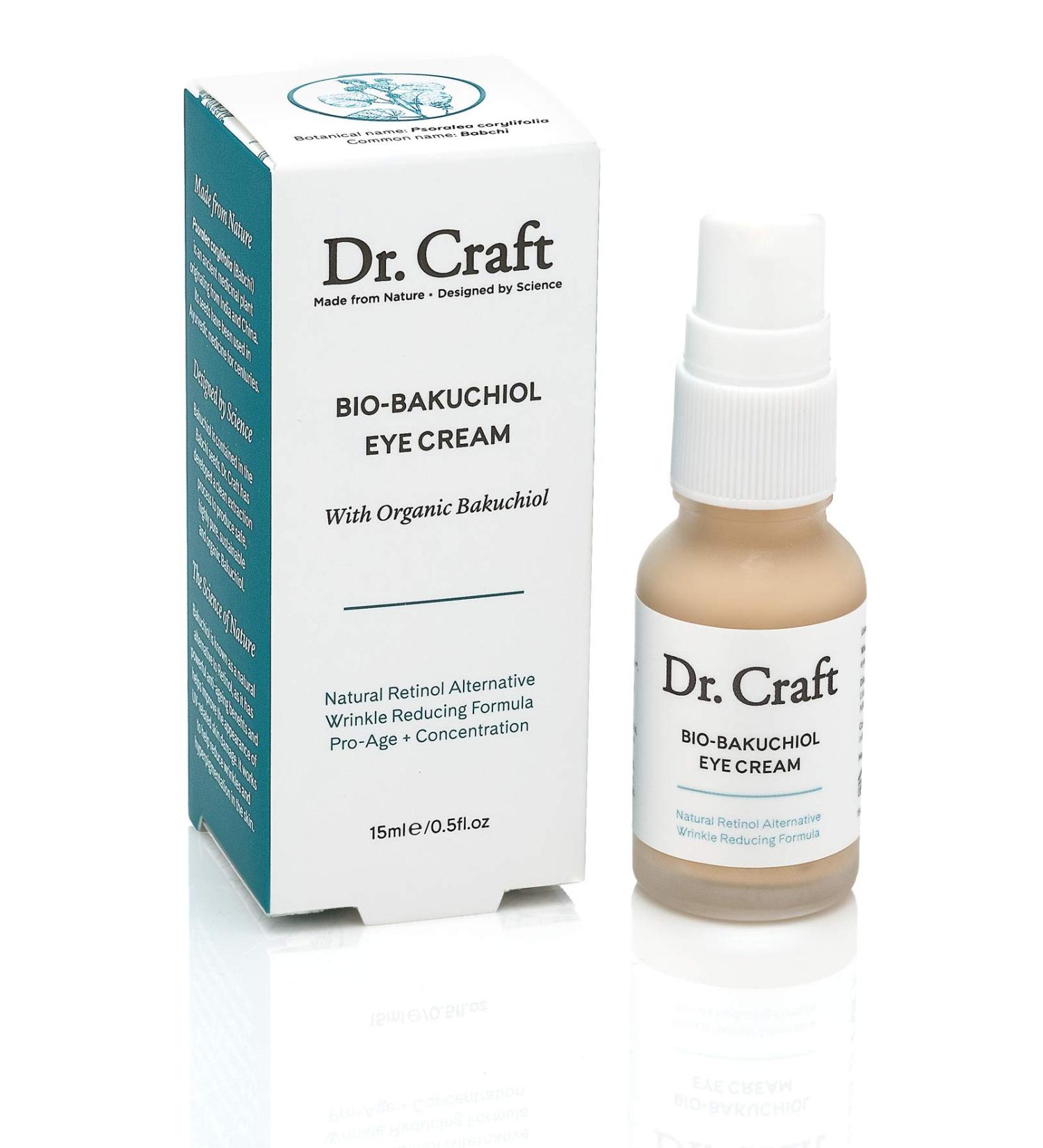 Dr. Craft Organic Bakuchiol Eye Cream 15ml | Anti-Aging Hydrating & Natural Skincare - International Shipping Available - Buy Online on GoSupps.com