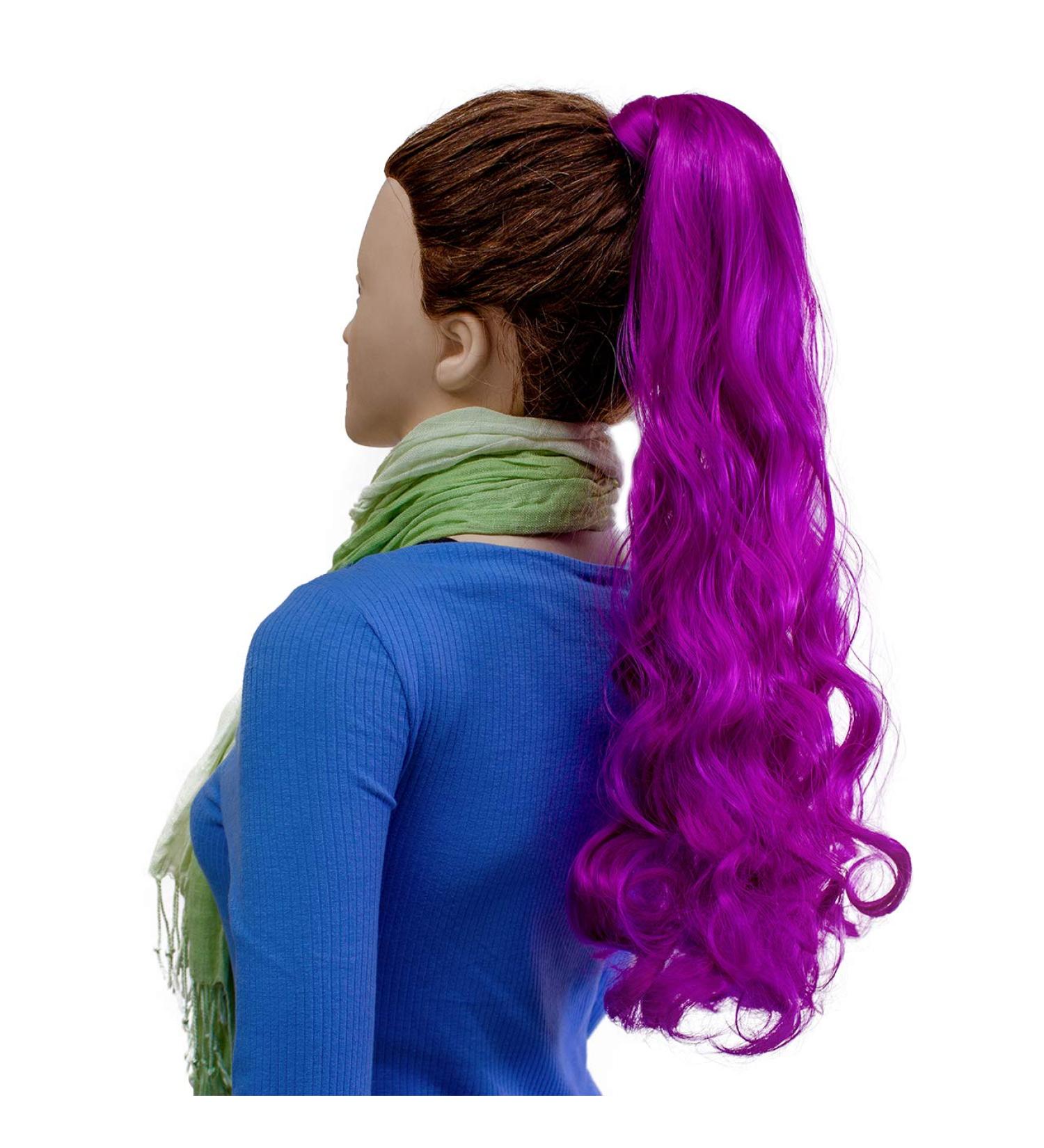 Buy Hair2Heart Bubblegum Pink 60cm 100g Ponytail & Braid Wavy Extensions - International Shipping Available - Buy Online on GoSupps.com