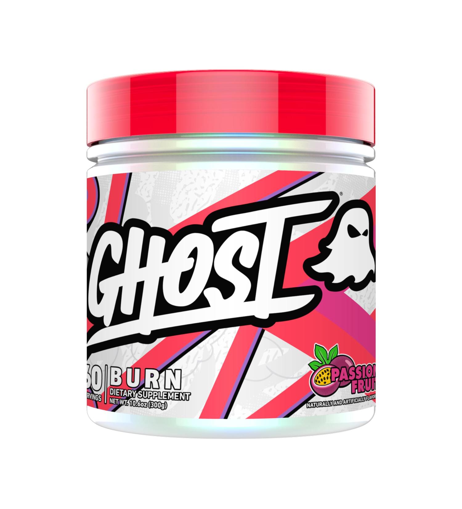 GHOST Burn Weight Management Powder Passionfruit (60 Servings) - Metabolism & Energy Support Supplement for Men & Women - Natural Caffeine L-Carnitine & L-Tyrosine - Gluten Soy & Sugar-Free Vegan