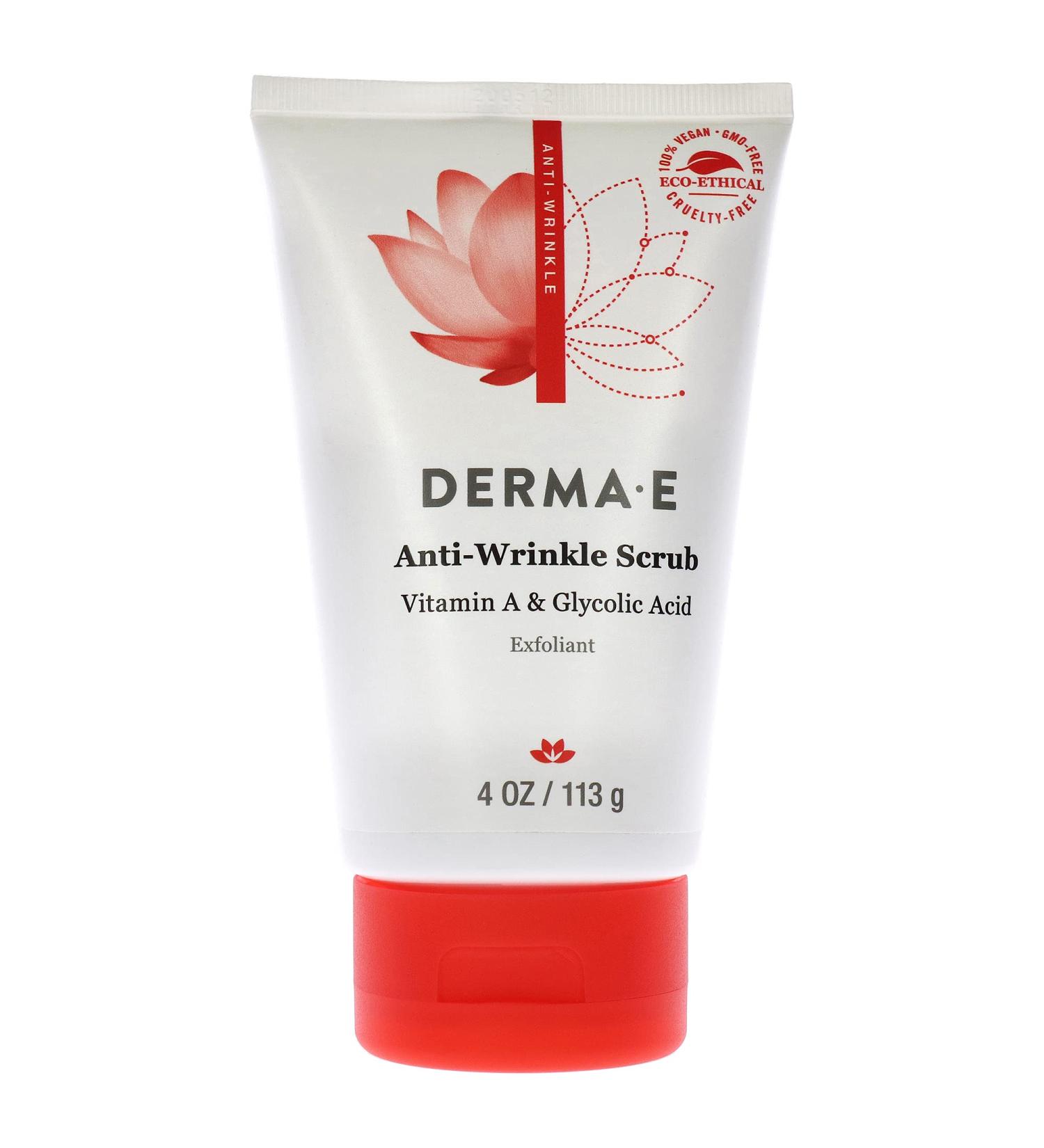 Derma E Anti-Wrinkle Scrub 4 oz - Exfoliating Facial Scrub for Aging Skin - Buy Online on GoSupps.com