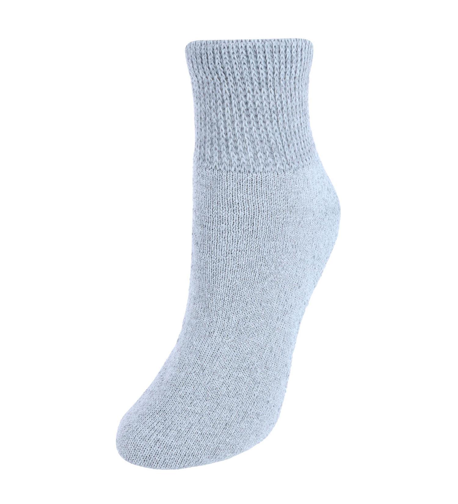 CTM Women's Diabetic Ankle Socks (3 Pair Pack) One Size Grey