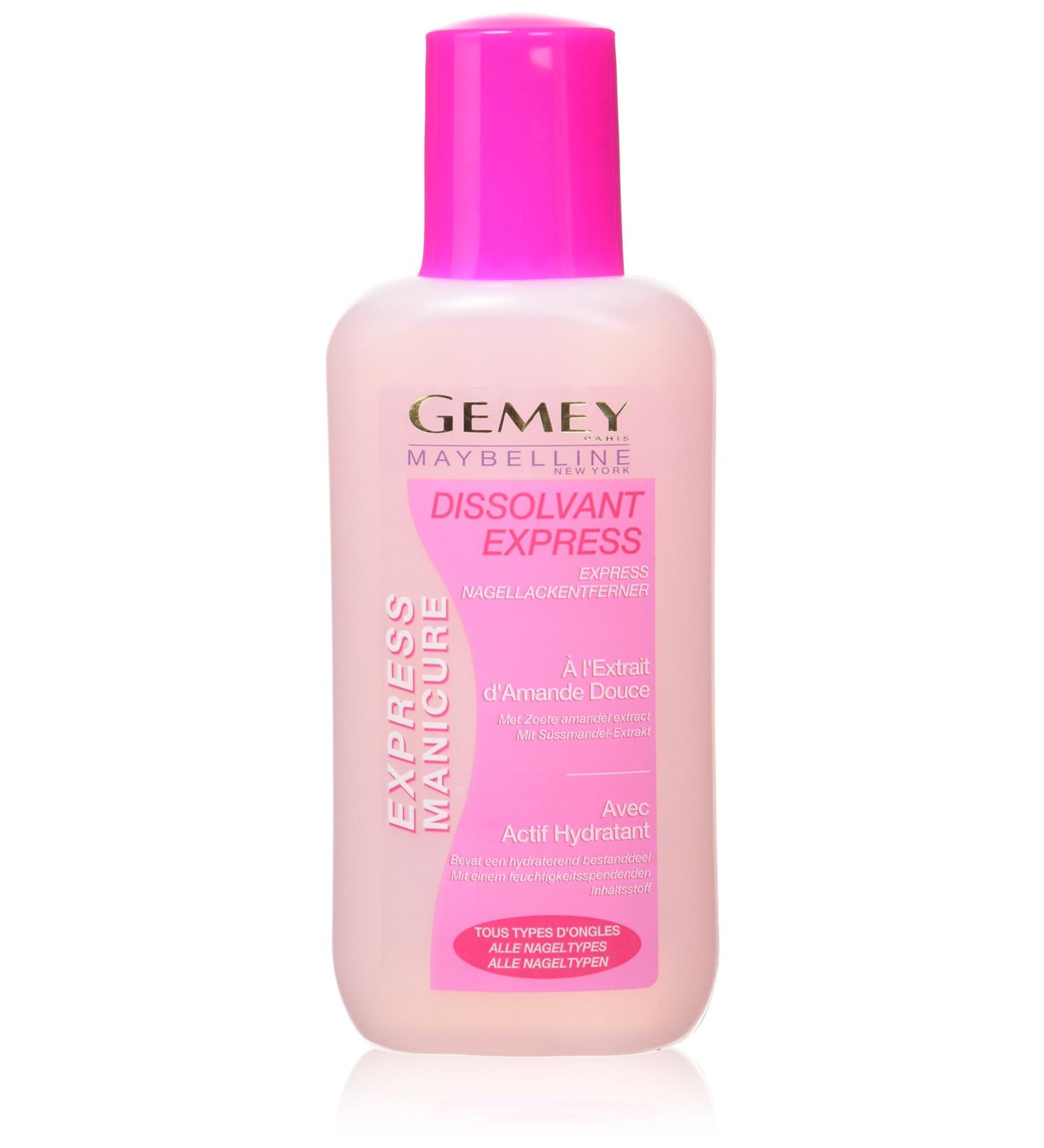 Maybelline New York - Express Manicure Remover - Moisturising and Acetone - 125 ml With sweet almond extract - Buy Online on GoSupps.com