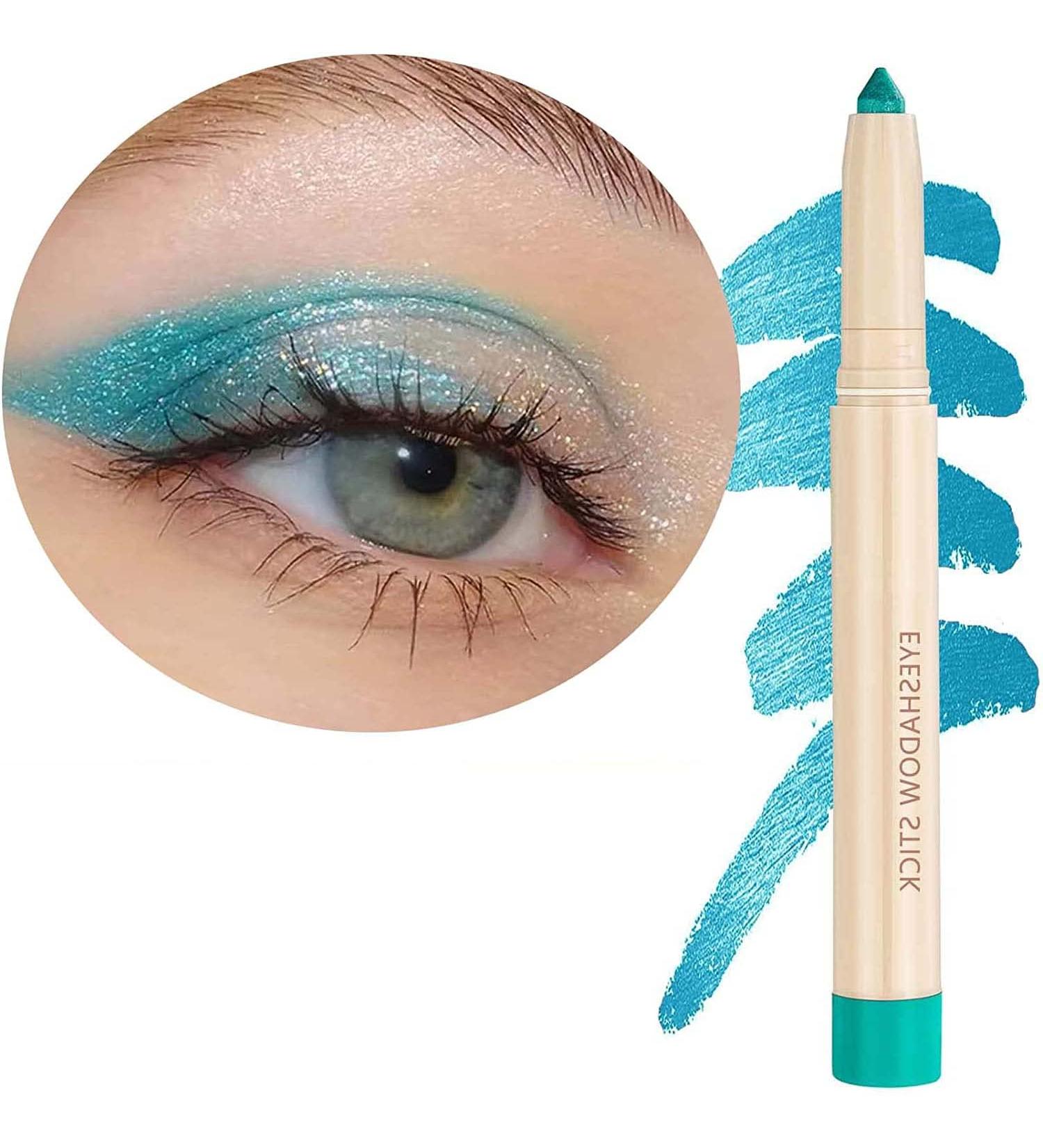 Blue Shimmer Eyeshadow Stick - Waterproof & Long Lasting Cream Pencil for Multi-Dimensional Eyes (Blue Shimmer 09) - Buy Online on GoSupps.com