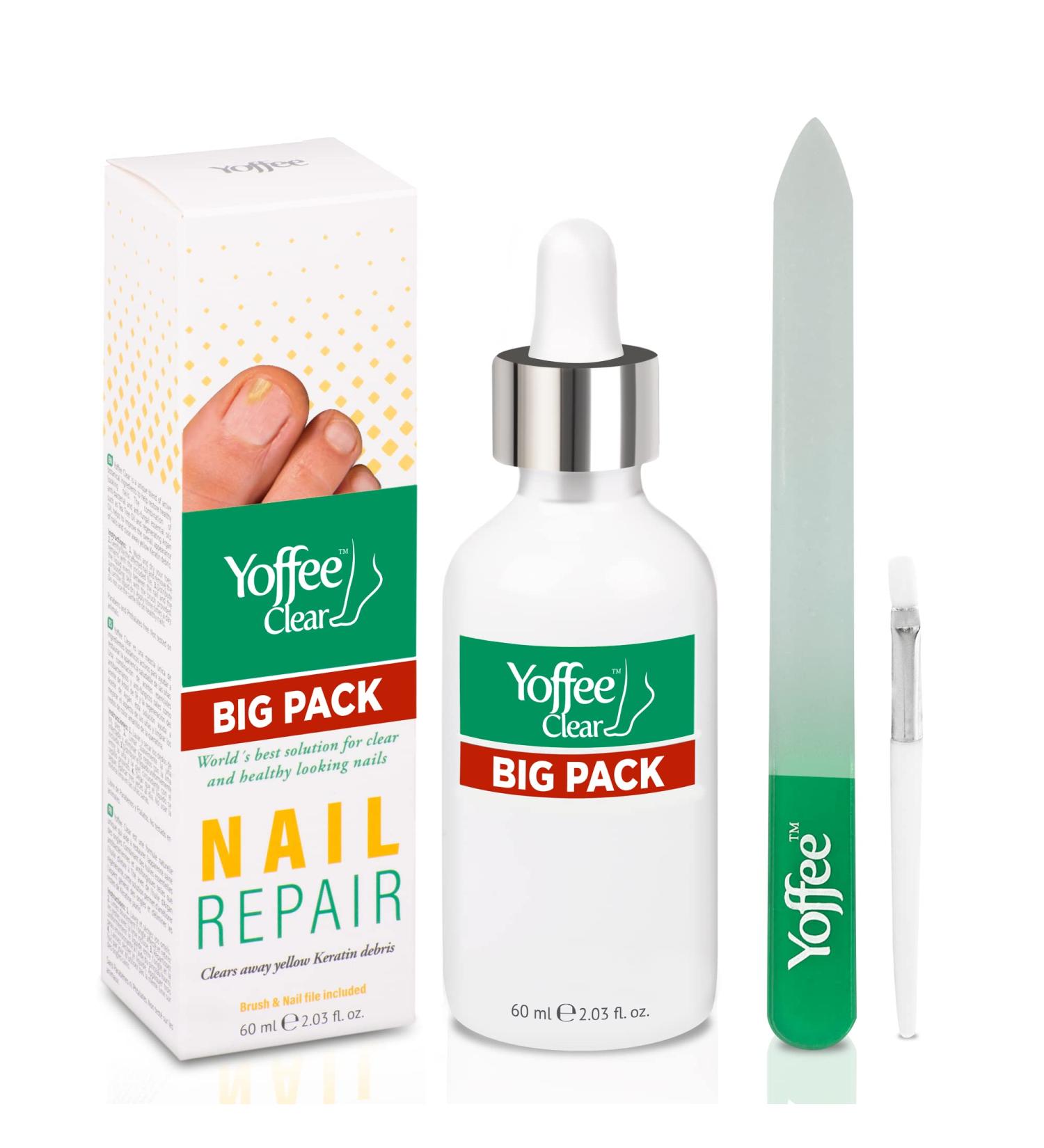 Yoffee Clear Nail Repair and Care 60ml - Fungal Nail Treatment with Organic Argan Oil - Made in Spain - Pack of 1 - Buy Online on GoSupps.com