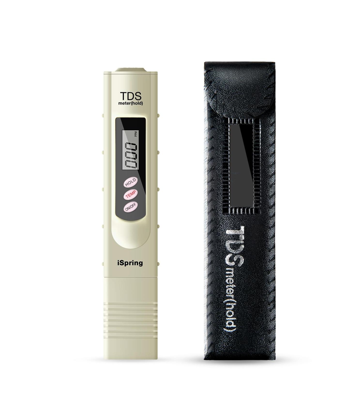 ISpring TDS Meter - High Accuracy Water Quality Tester for Drinking Water Pools & Aquariums | PPM Measurement with LCD Display - Buy Online on GoSupps.com