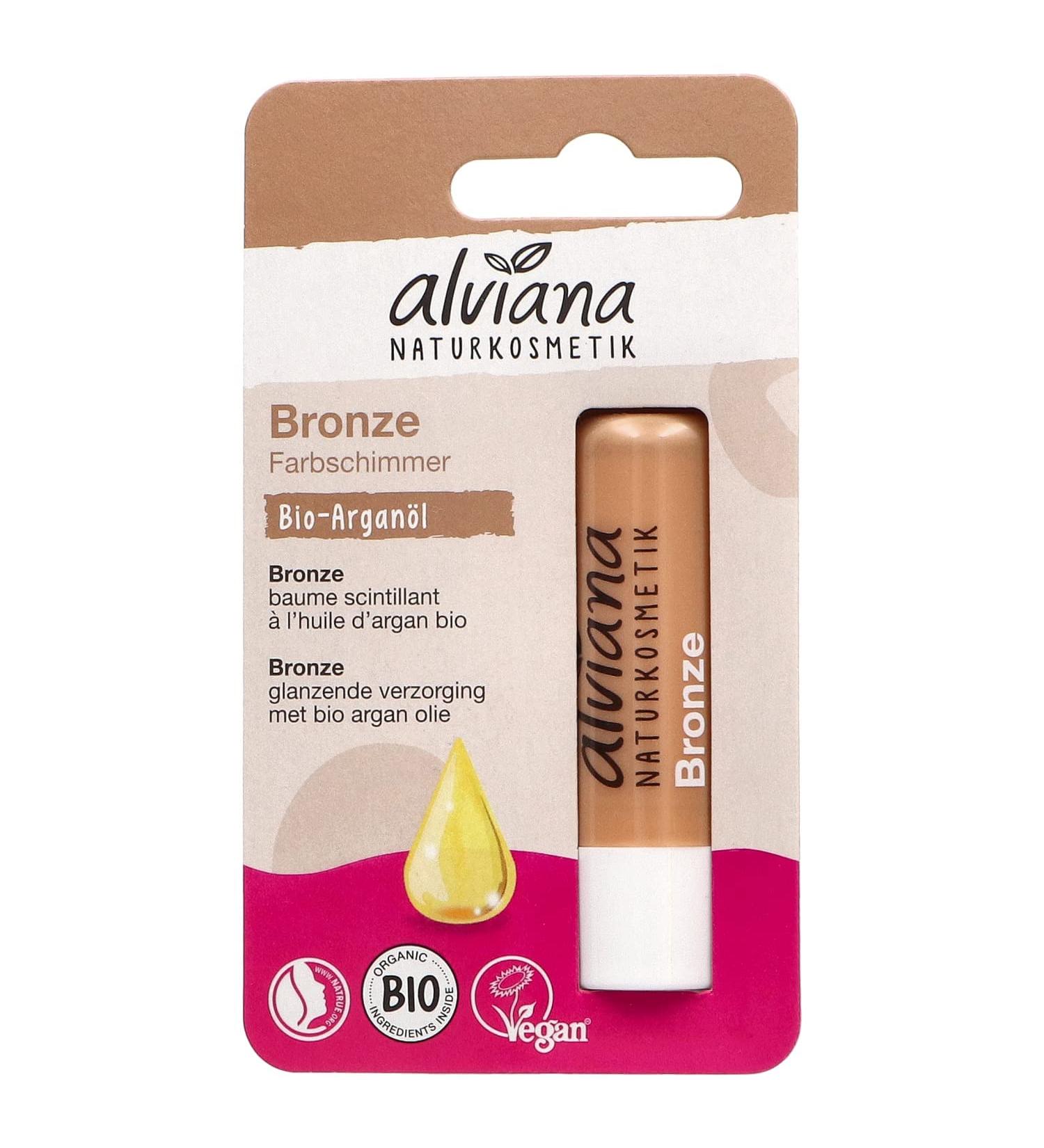 Alviana natural cosmetics lip care bronze with organic argan oil 4.5g