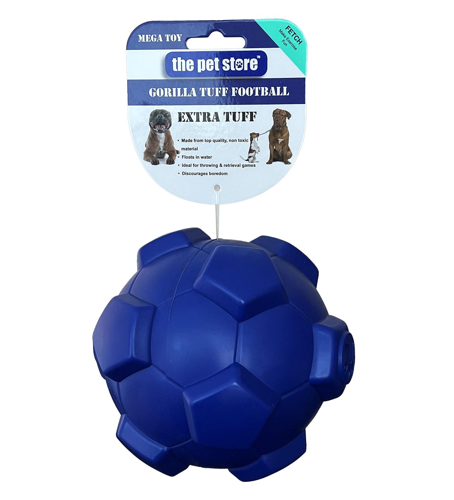 Emperor Blue Gorilla Tuff Floating Football Dog Toy for Interactive Games and Exercise - Buy Online on GoSupps.com