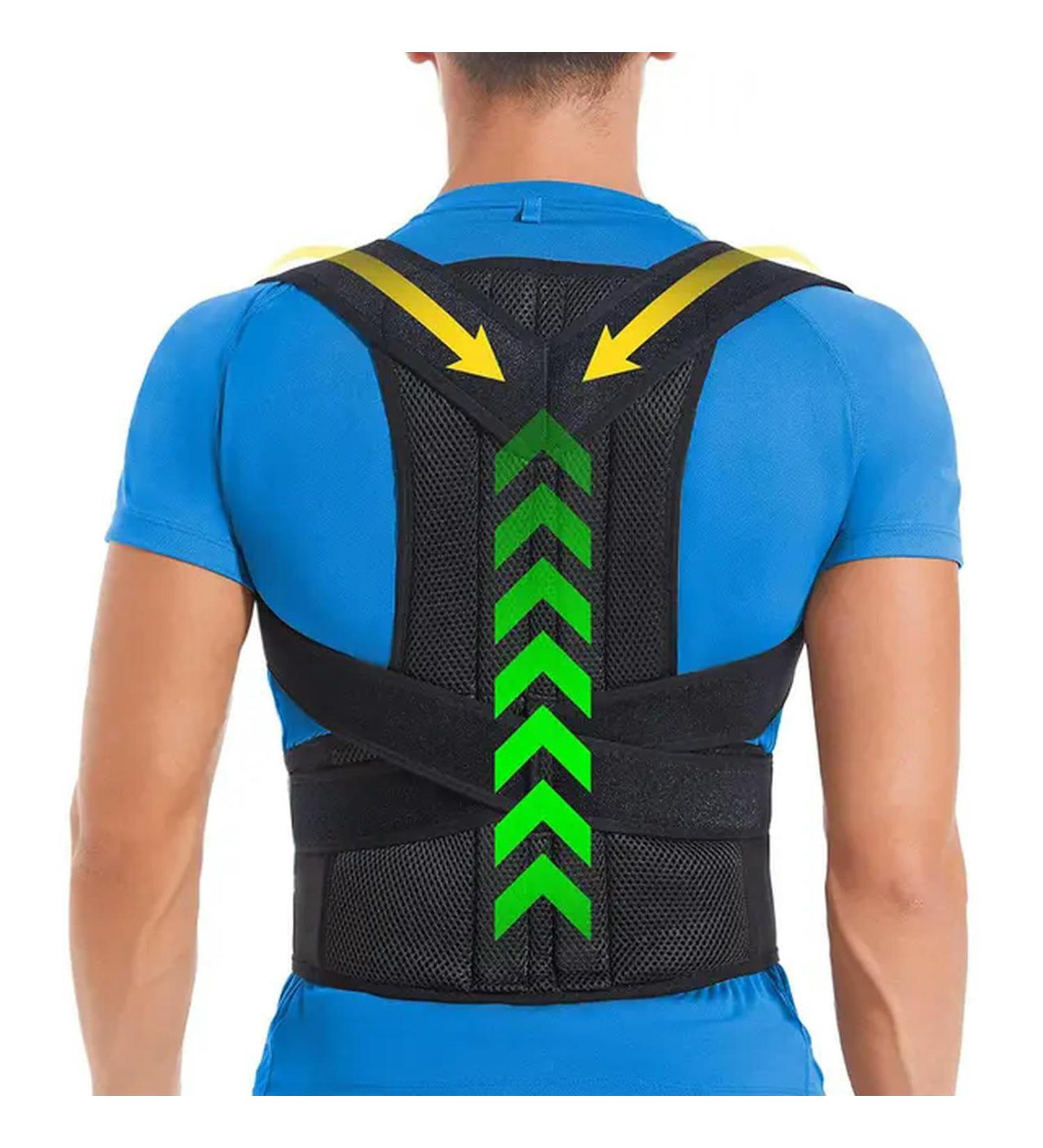 Posture Corrector Scoliosis Back Brace Spine Corset Shoulder Therapy Straight Back Support Posture Correction Belt Black M - Buy Online on GoSupps.com