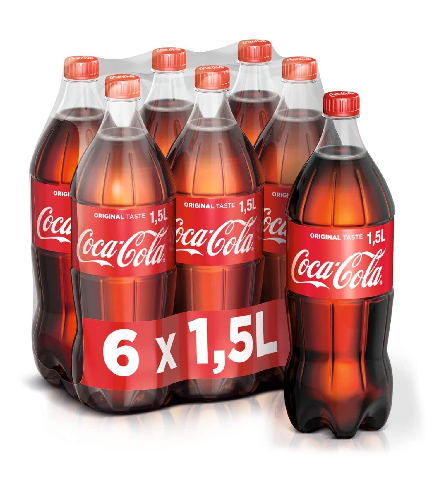 Coca-Cola Coca-Cola Original Taste 6 x 1.5 L bottles all the original taste of Coca-Cola in 100% recyclable PET bottle soft drink - Buy Online on GoSupps.com