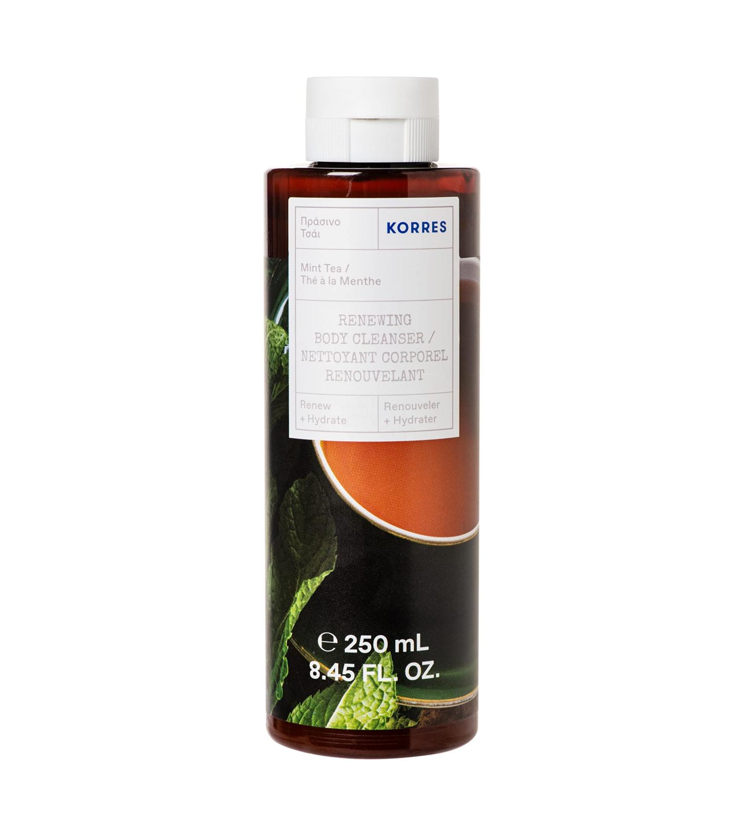 KORRES Mint Tea Revitalising Shower Gel 250ml - Active Aloe Vera Vegan & Dermatologically Tested - Shop Internationally - Buy Online on GoSupps.com