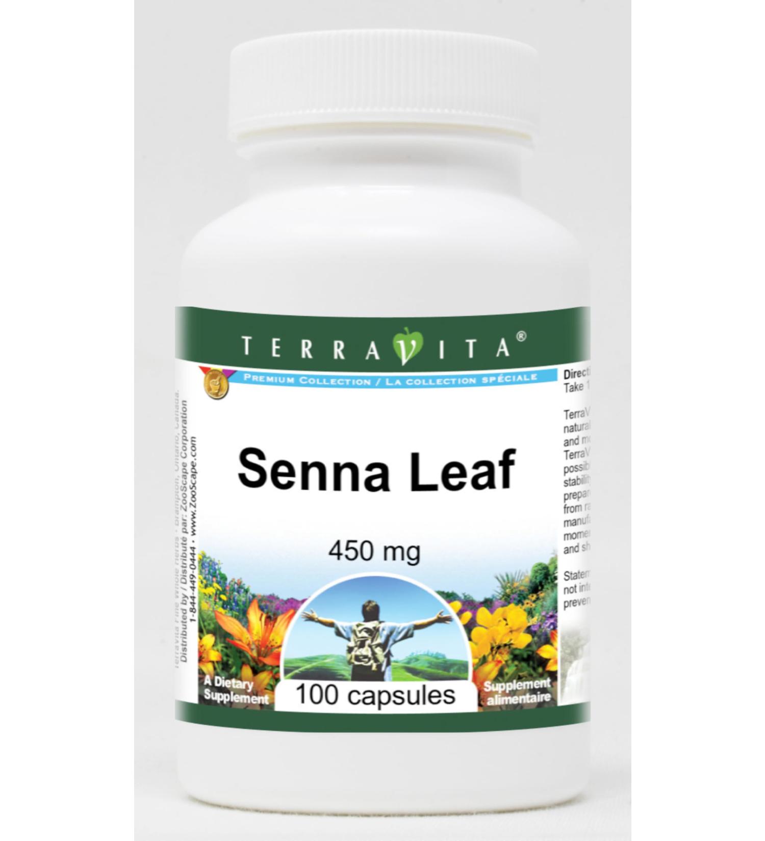 Senna Leaf - 450 mg (100 Capsules ZIN: 511579) - Buy Online on GoSupps.com