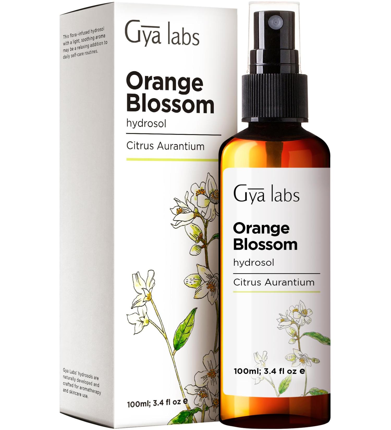Gya Labs Orange Blossom Hydrosol 100ml - Neroli Face & Hair Mist Spray for Skin & Hair Care - Natural Frizz Control & Hydration - Unrefined Essential Oil Body Mist - Buy Online on GoSupps.com