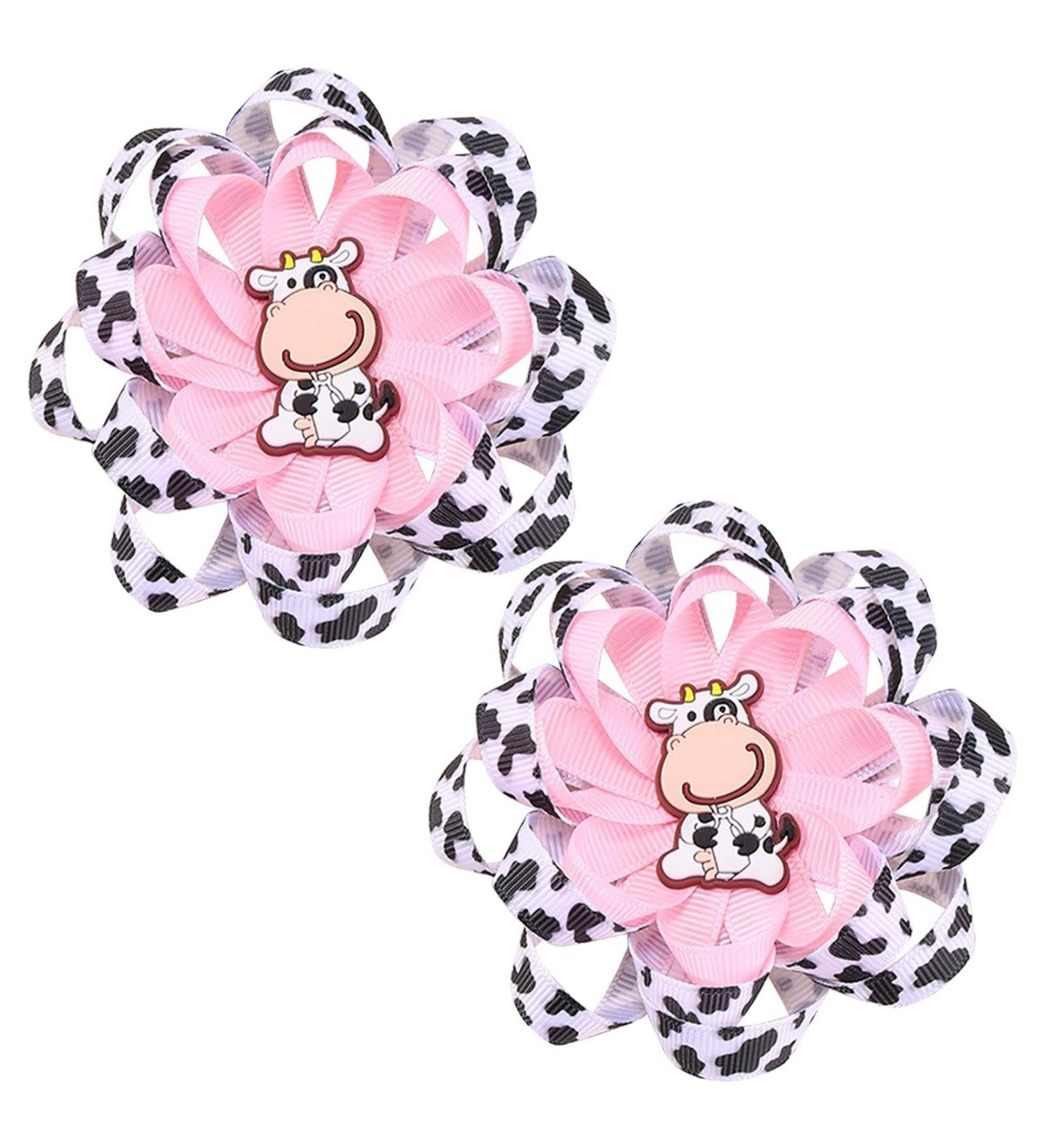 Besreey Cow Print Headband 1 Pair Cute Cow Bow Clip Cow Headband Cow Print Bows Cow Print Hair Accessories for Cow Theme Party Daily Life Travel School Activities - Buy Online on GoSupps.com