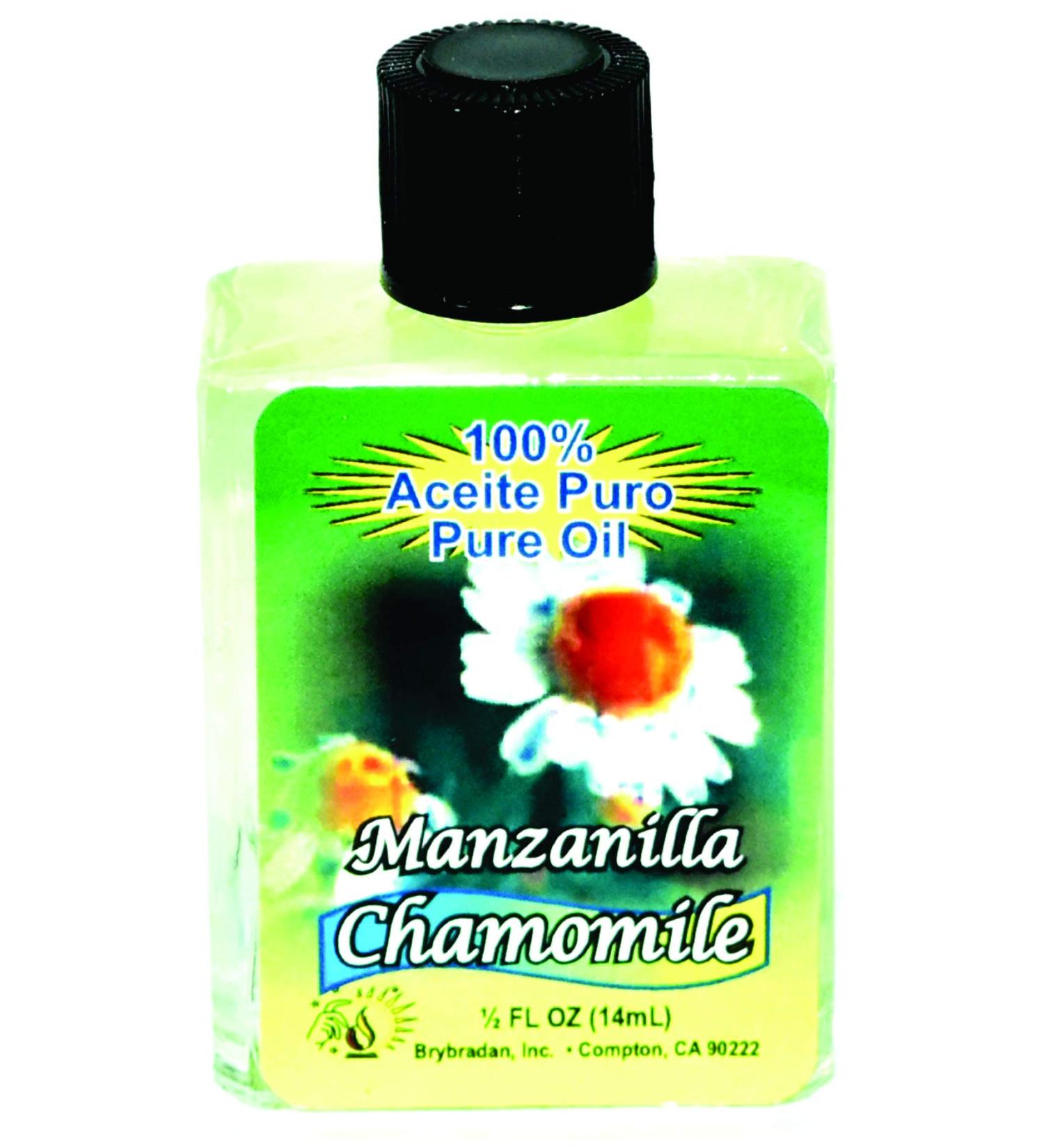 1 Piece BRYBRADAN Chamomile Pure Oil - MANZANILLA ACEITE Puro FL.OZ. (14.7 ML) CHAMOMILE 1