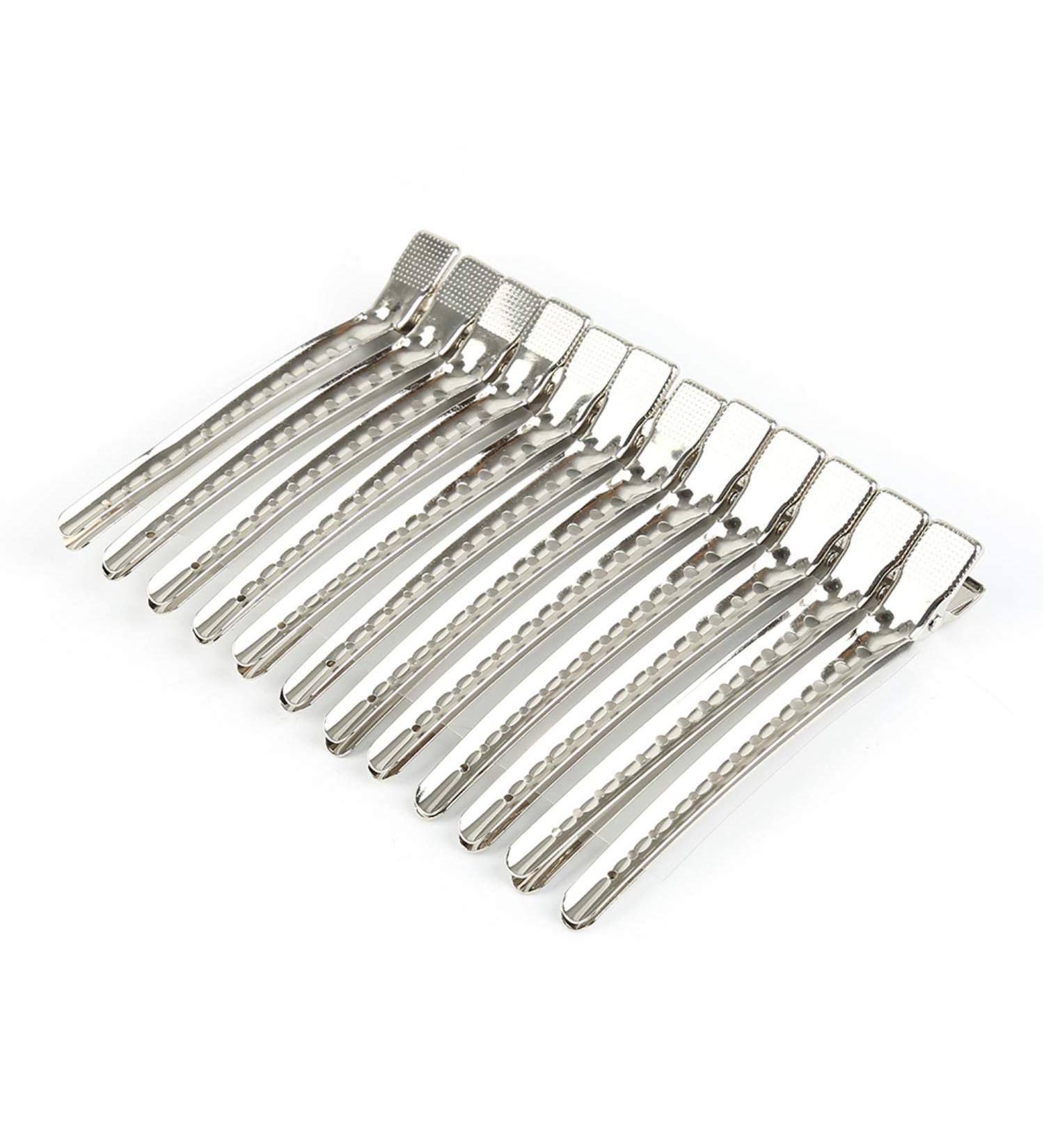 Amesun 50Pcs 3.5 Inches Duck Bill Clips Rustproof Metal Alligator Curl Clips with Holes for Hair Styling Hair Coloring Silver - Buy Online on GoSupps.com