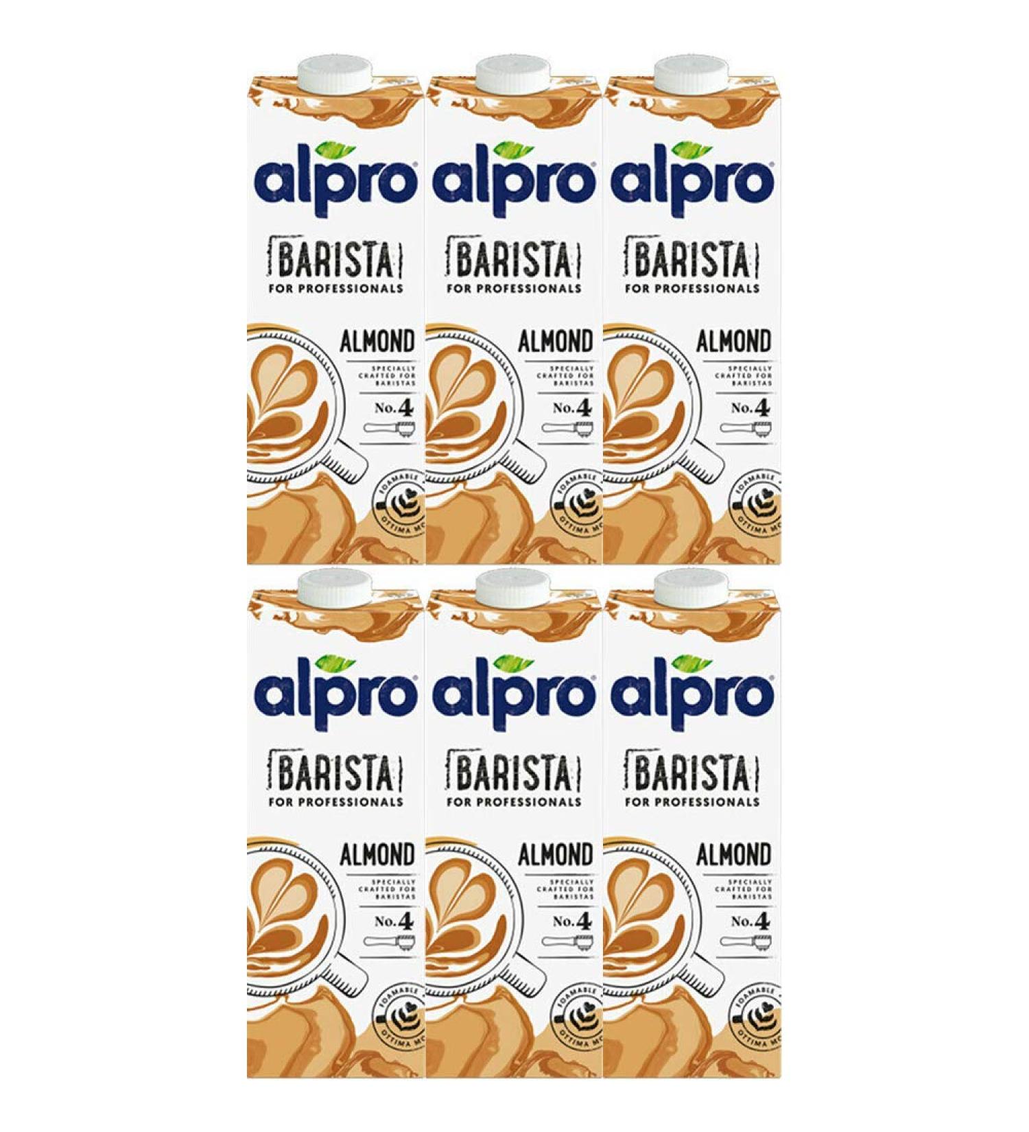 Alpro For Professional Organic Almond Milk Alternative 1 Liter (Pack of 6)