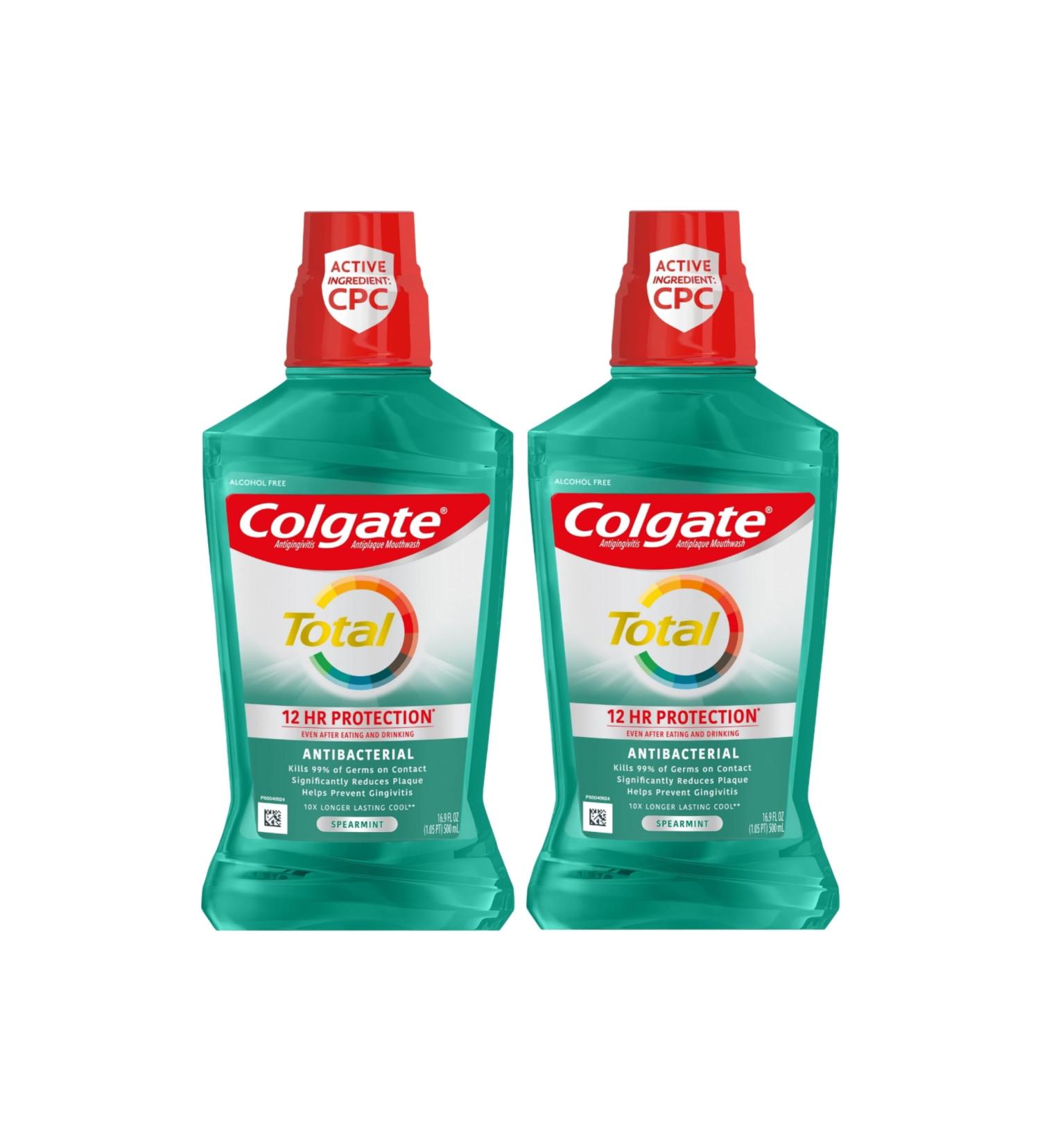 Colgate Total Advanced Pro-Shield Mouthwash Spearmint Surge - 16.9 oz - Buy 2 Pack Online - International Shipping Available - Buy Online on GoSupps.com