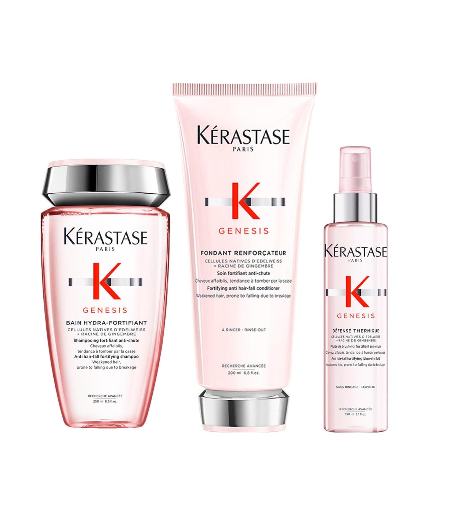K rastase Strengthening routine against hair loss Set with Shampoo and Serum Nourishes & Strengthens For weakened hair Genesis - Buy Online on GoSupps.com