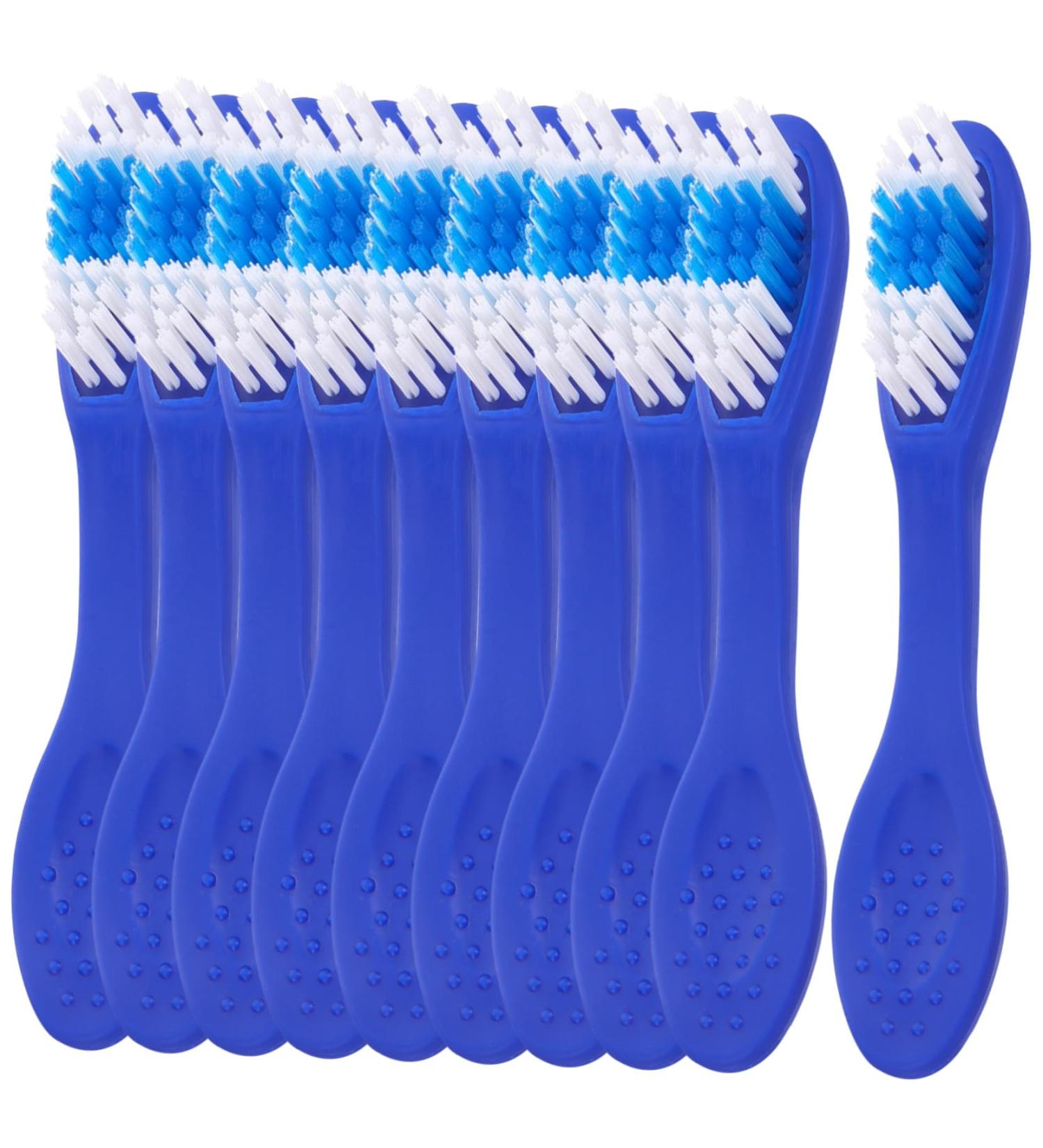 Buy Gatuida 10-Pack Portable Prison Toothbrushes Compact Travel Toothbrush with Thumbsprint Design - Buy Online on GoSupps.com