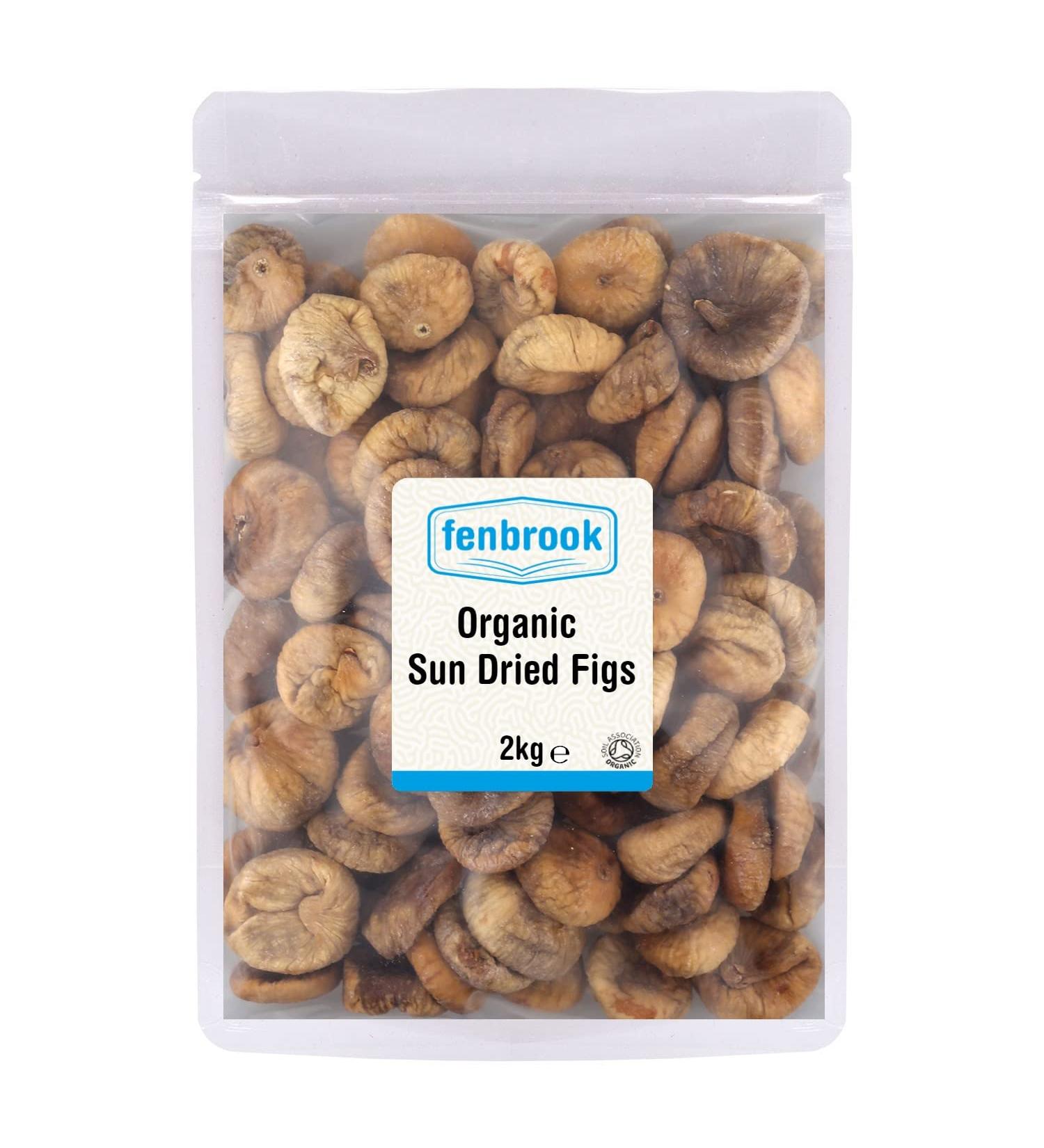 Organic Sun Dried Figs 2kg | Certified Organic by Fenbrook Organic - Buy Online on GoSupps.com