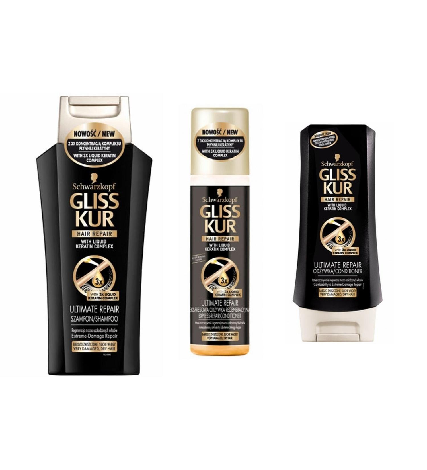 Gliss Kur Ultimate Repair Shampoo Spray Conditioner