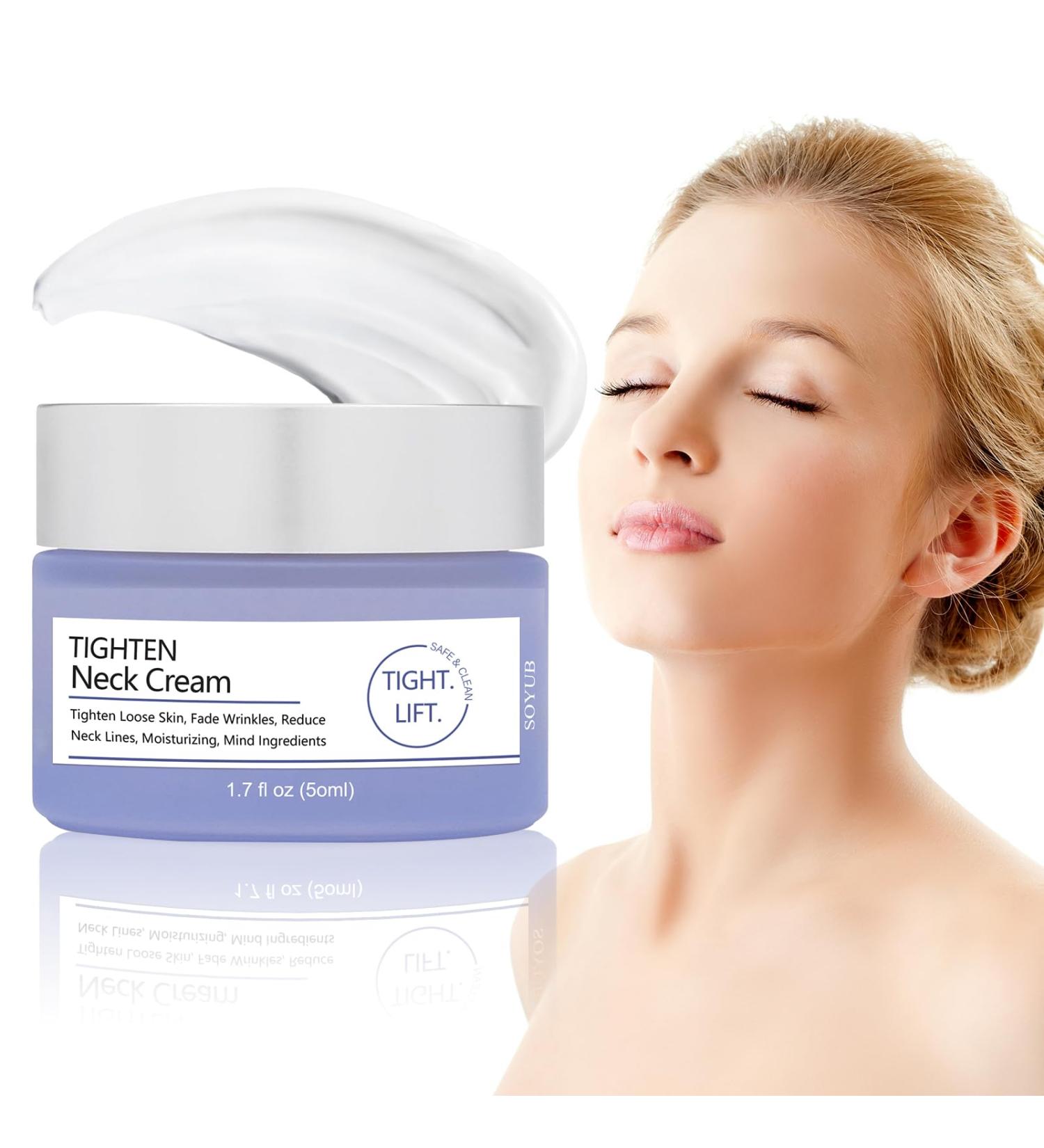 Neck Firming Cream | Anti-Wrinkle Moisturizer for Smooth Tight Skin | Reduce Fine Lines & Wrinkles (1.7 oz - Buy Online on GoSupps.com