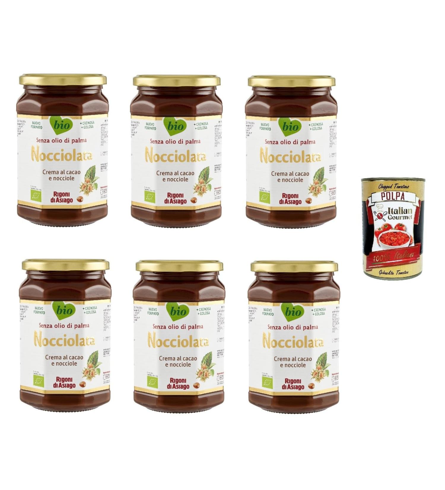Rigoni di Asiago Nocciolata cr me de nougat aux noix cr me de noisette sans huile de palme cr me de nougat sans huile de palme p te tartiner 650 g + Italian Gourmet Polpa 400 g - Buy Online on GoSupps.com