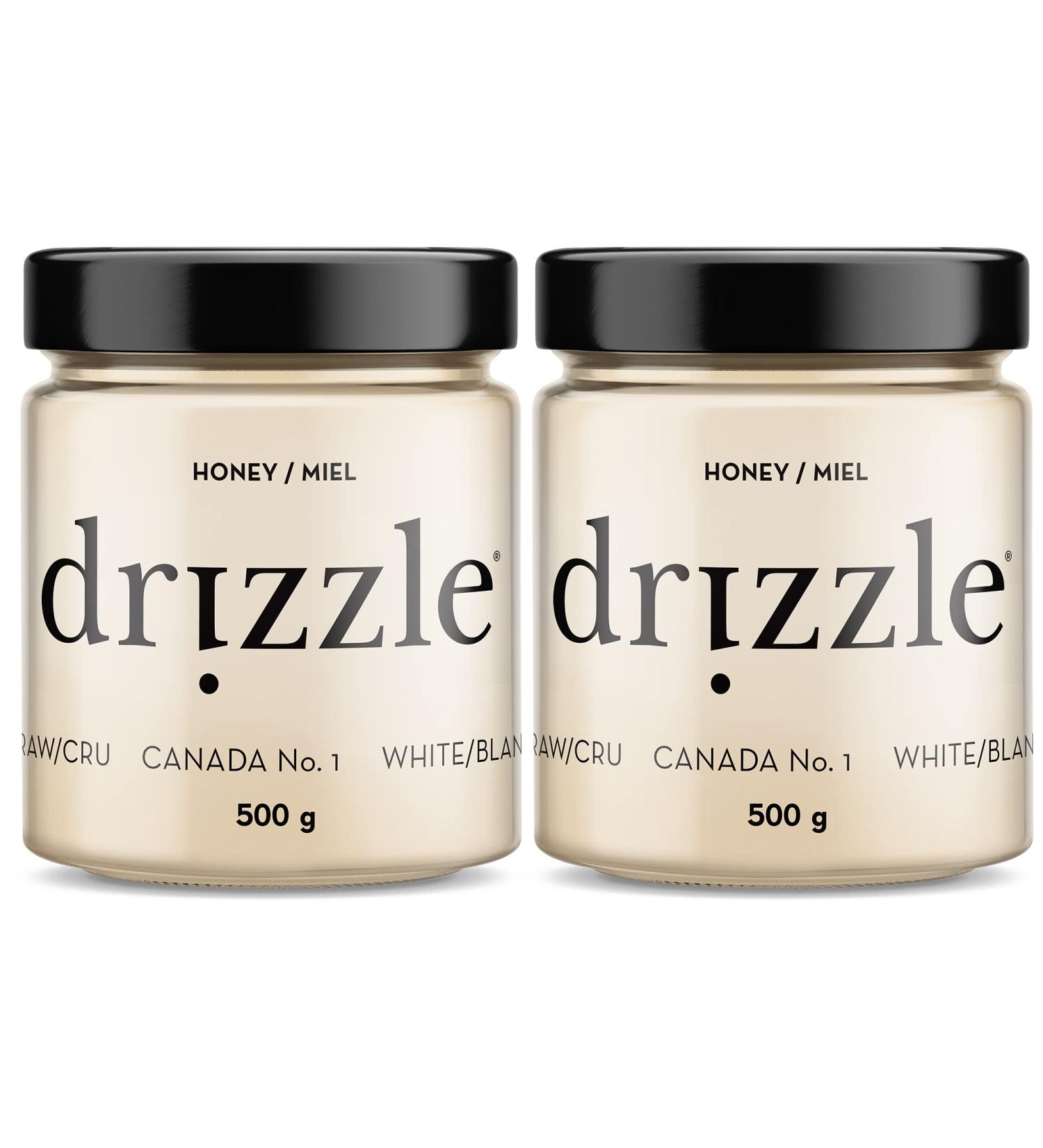 Drizzle White Raw Honey - Unfiltered and Unprocessed - Rich in Nutrients and Beneficial Enzymes - Notes of Sweet Clover - 100% Raw Pure Honey - Gluten-Free Paleo-Friendly (Pack of 2) 500g White Raw 500 g (Pack of 2) - Buy Online on GoSupps.com