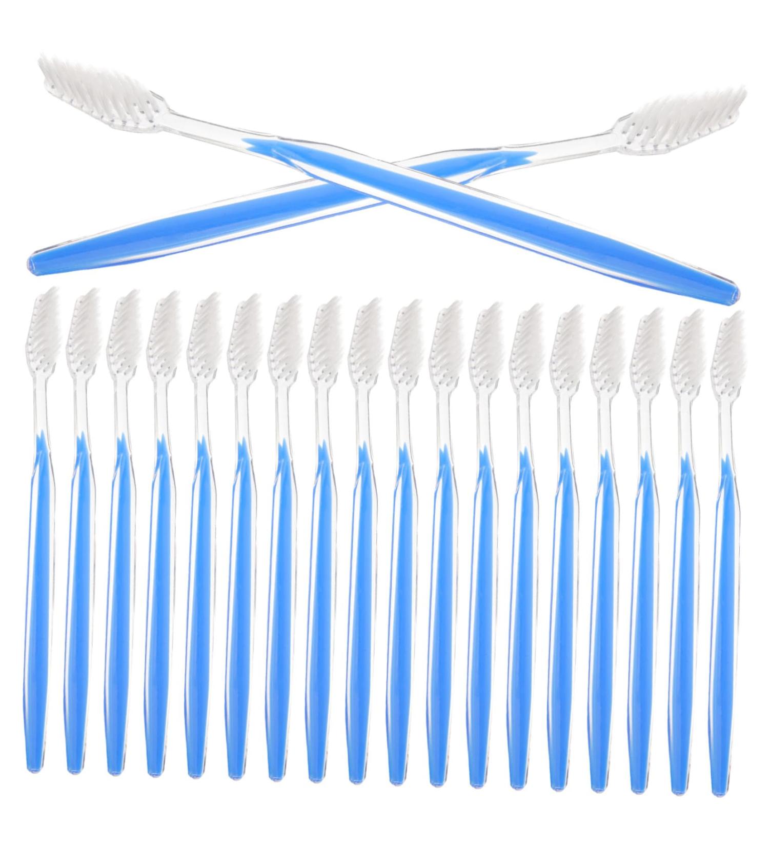 Buguuyo 50-Piece Soft Bristle Travel Toothbrush Set | Disposable Toothbrushes with Travel Grooves | Bulk Dental Accessories - Buy Online on GoSupps.com