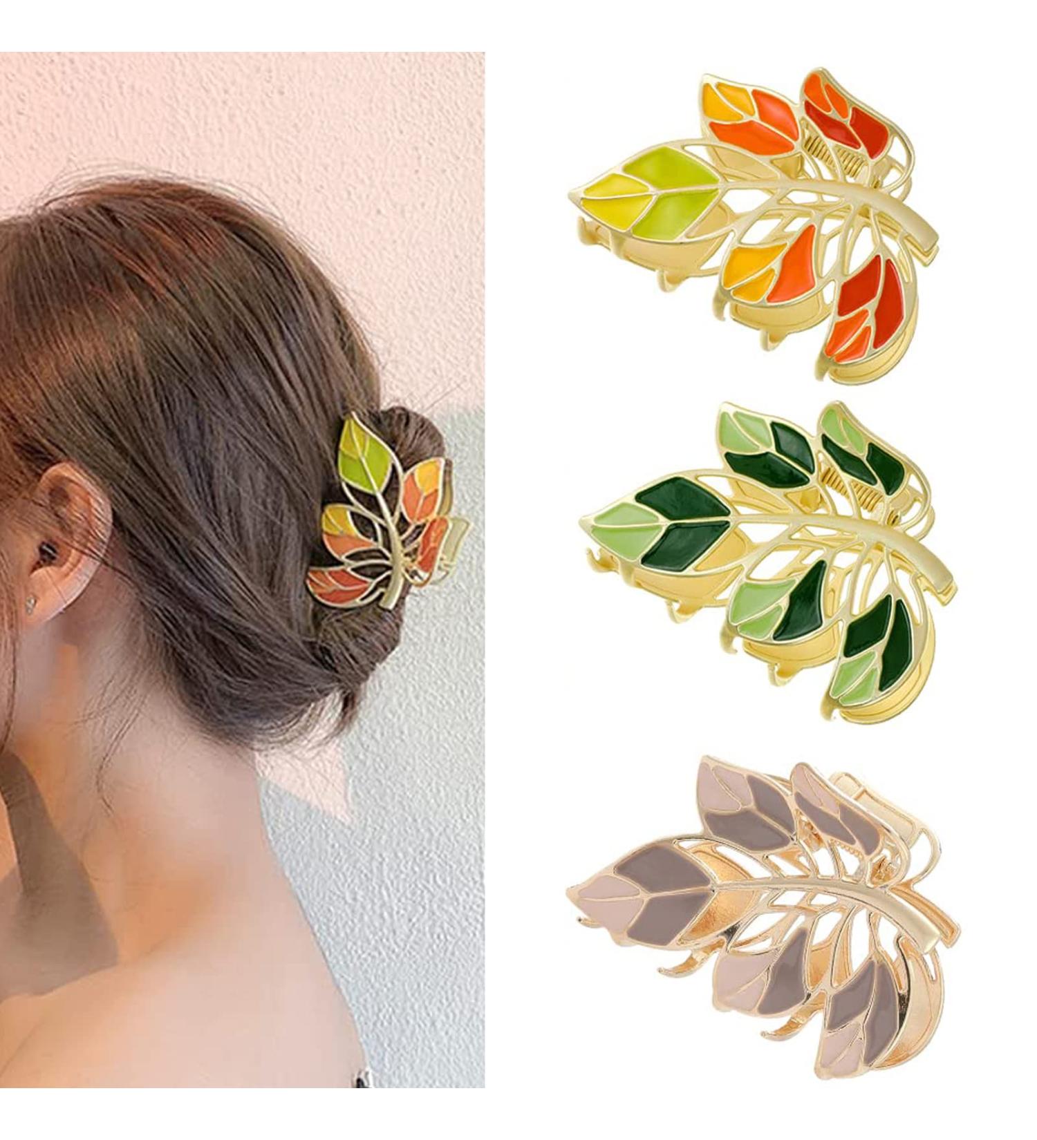 Eddie Munson Butterfly Flower Leaf Hair Claw Clips Set - 3 PCS Metal Hairpin Claw Clips for Women and Girls - Hair Accessories for All Hair Types - Buy Online on GoSupps.com