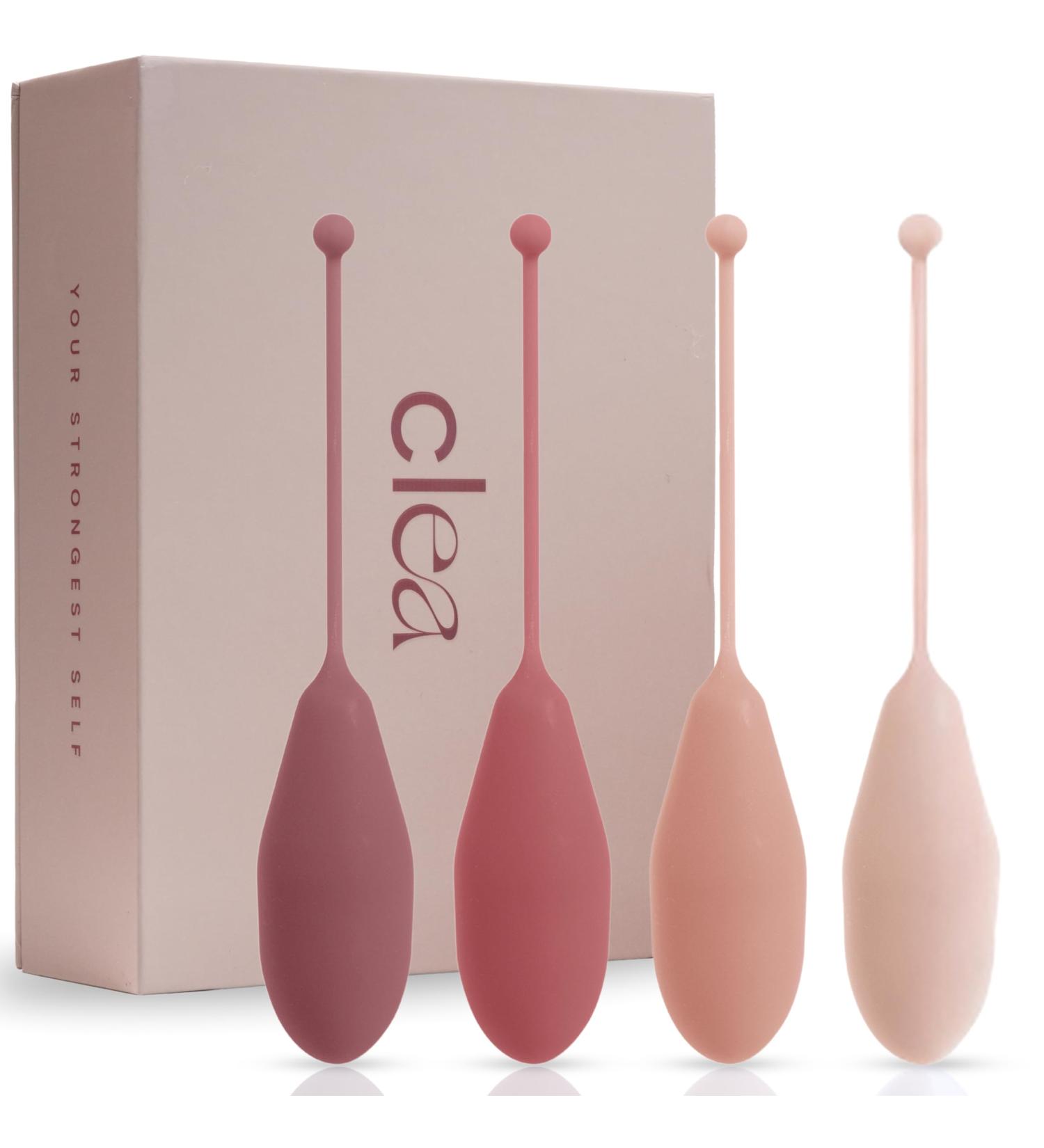 Clea Pelvic Floor Muscle Trainer Set for Women | 4 Premium Weighted Exercise Balls for Strengthening Tightening & Bladder Control - Buy Online on GoSupps.com