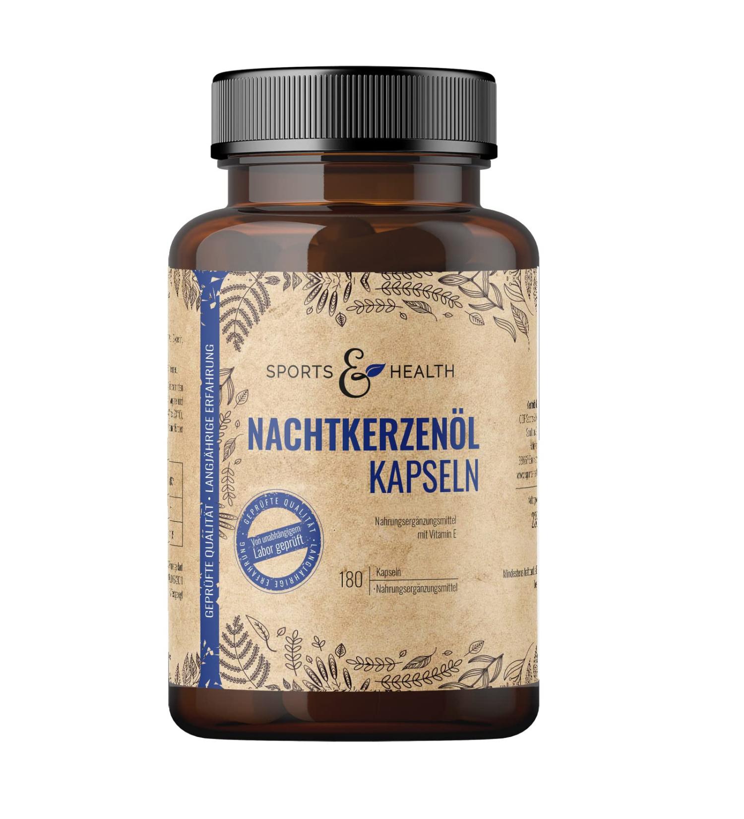 Nighting Cup Oil Capsules - 180 High-Dose 2000mg | Natural Vitamin E & Evening Primrose Oil for Skin Health | International Shipping Available - Buy Online on GoSupps.com