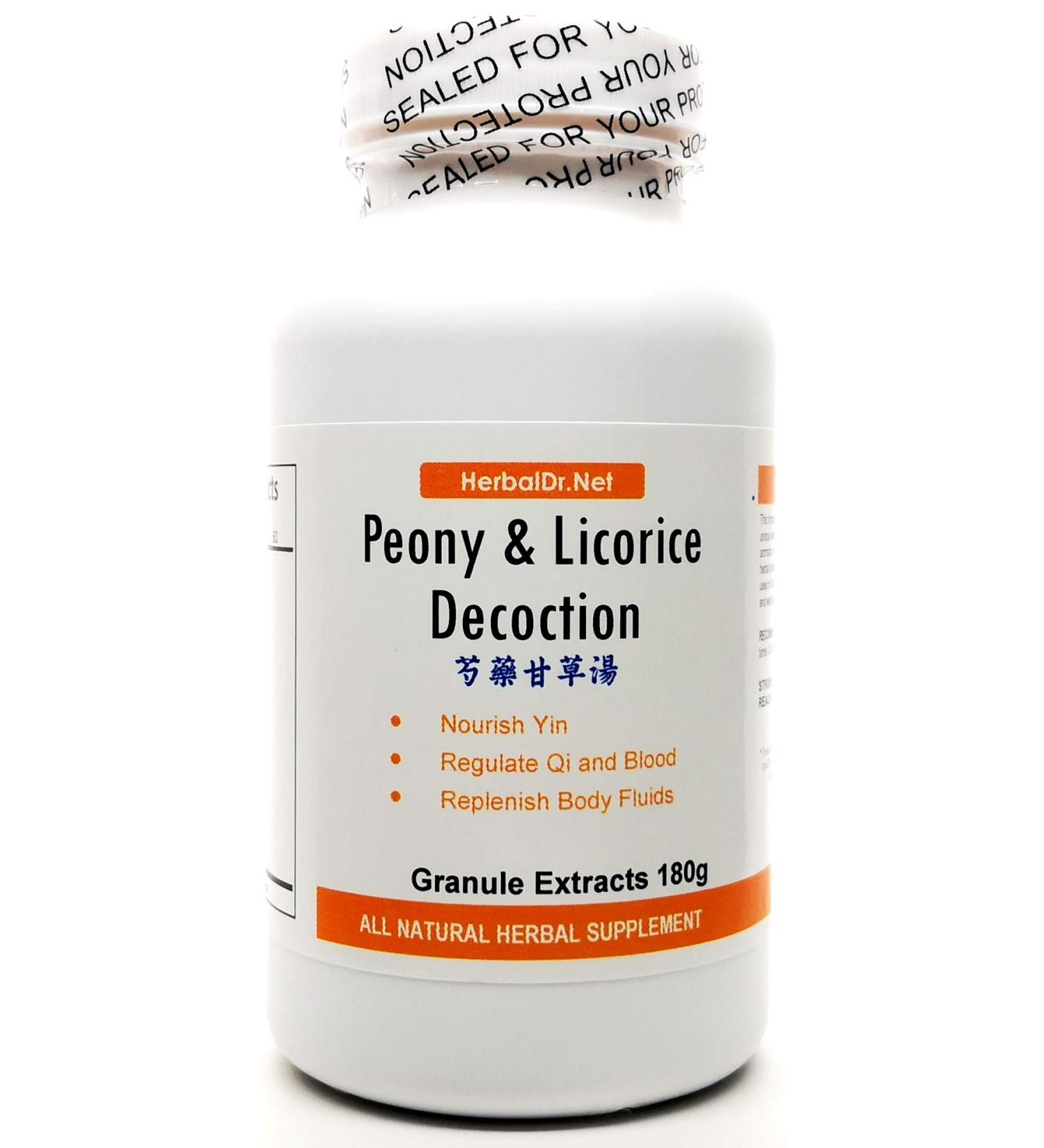 Peony and Licorice Decoction Extract Powder Tea 180g (Shao Yao Gan Cao Tang) Ready-to-Drink 100% Natural Herbs - Buy Online on GoSupps.com