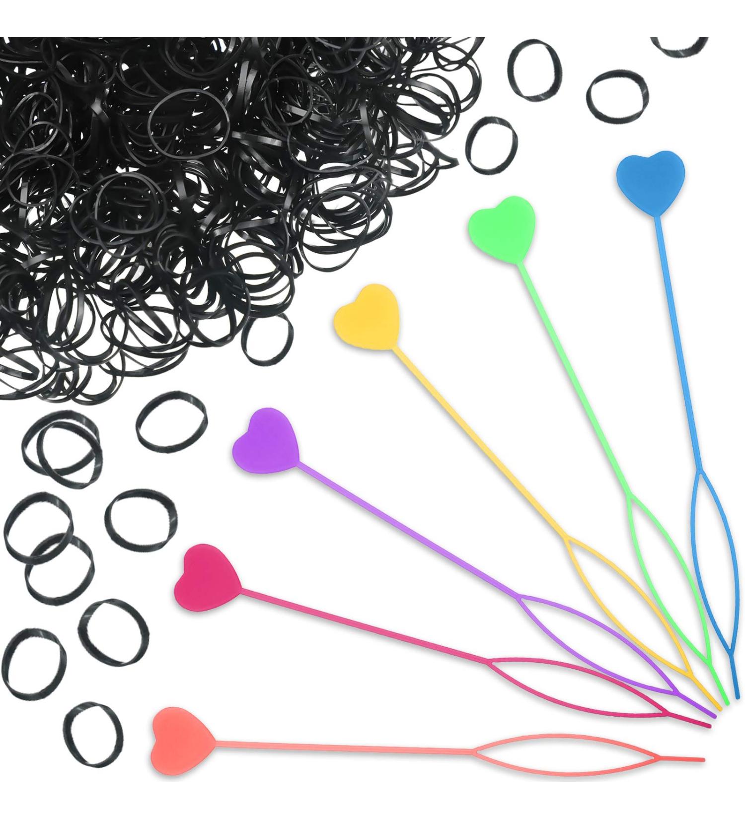 6-Piece Hair Beader Tool Set with 1000 Mini Rubber Bands - Hair Braiding Styling Kit for Kids - Buy Online on GoSupps.com