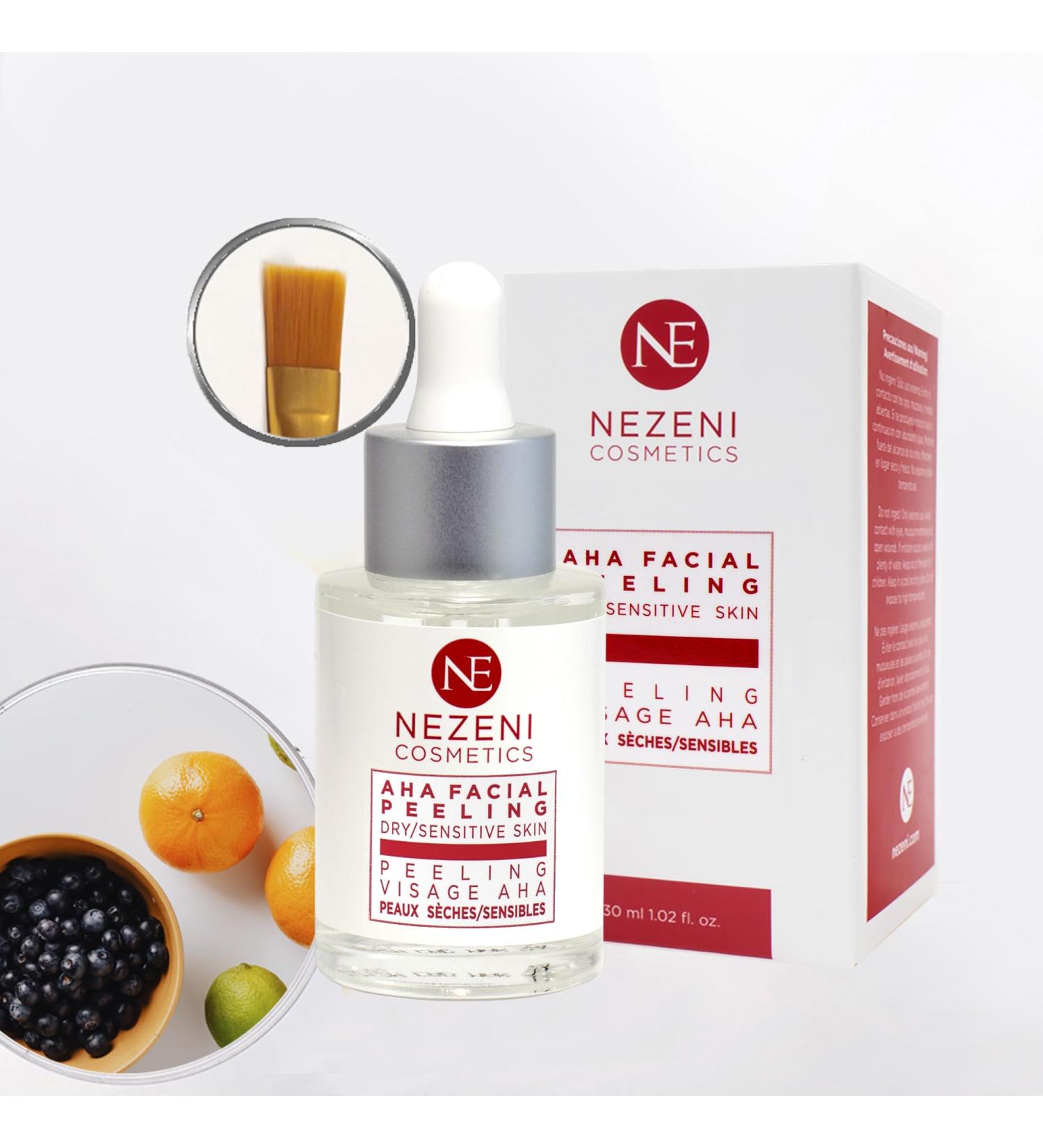 Peeling chimique du visage AHA PHA et PBHA | Peaux S ches et/ou Sensibles | 6 acides naturels diff rents | Exfolie et lisse r duit les imperfections | Nezeni Cosmetics - FAIBLE CONSERVATEURS - Buy Online on GoSupps.com