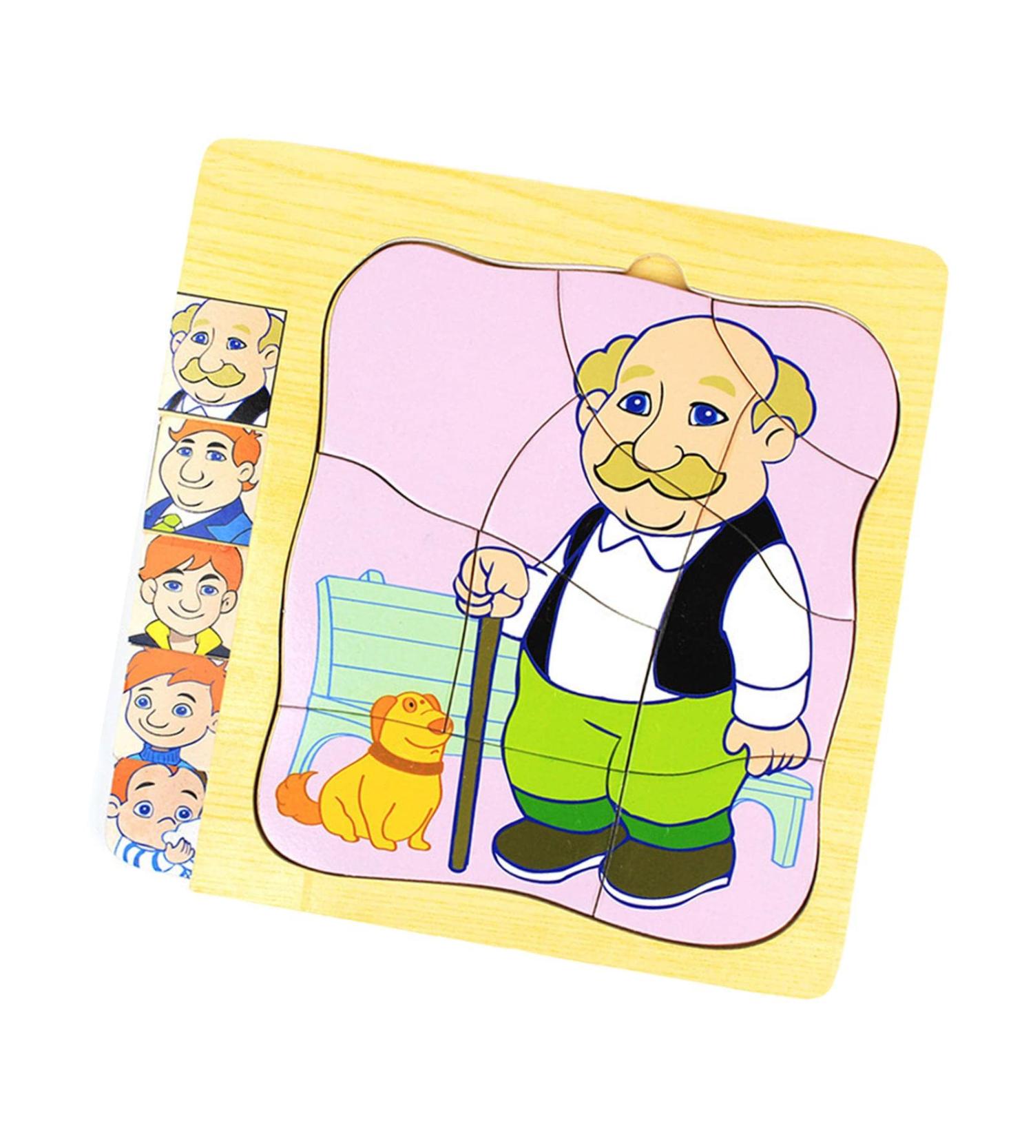 Luwecf Montessori Human Being Life Cycle Jigsaw Puzzle Preschool Learning for Toddler Gifts Men - Buy Online on GoSupps.com