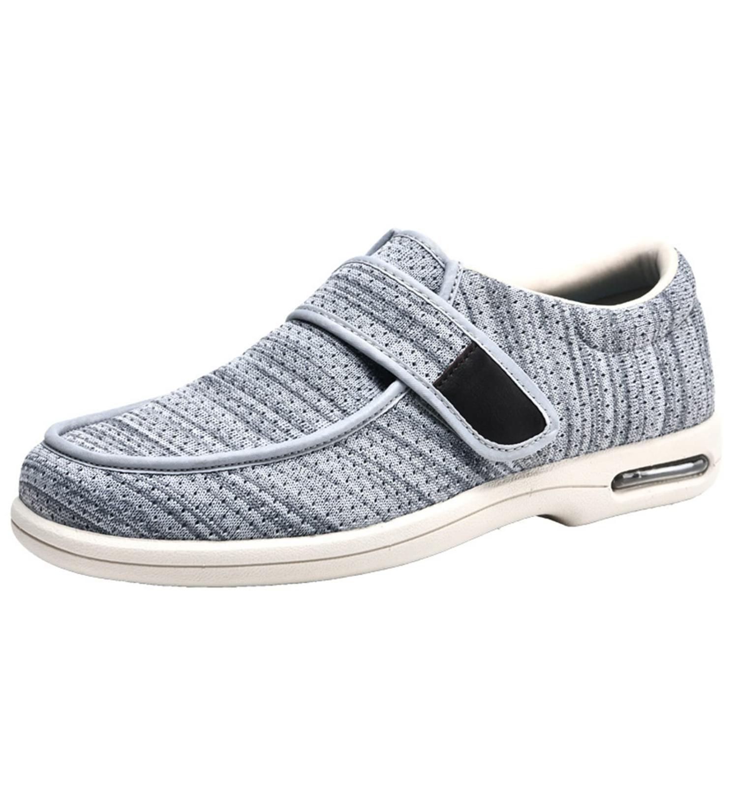 SDEQA Men's Wide Width Adjustable Diabetic Shoes for Swollen Feet - Size 10 F - Buy Online on GoSupps.com