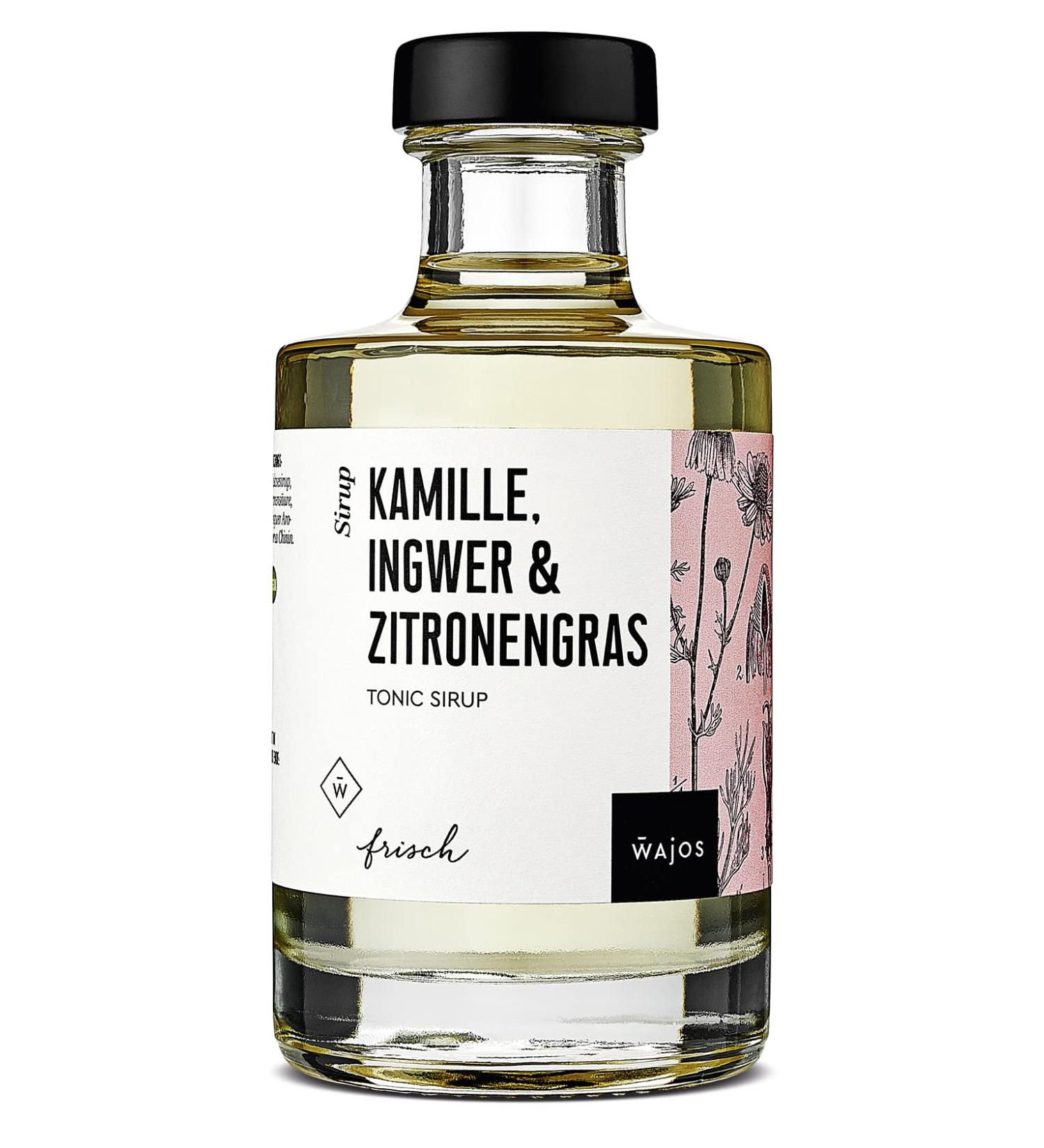 Wajos Chamomile Ginger Lemongrass Syrup 200ml - Perfect Tonic for Gin & Cocktails Ideal Bar Gift | International Shipping - Buy Online on GoSupps.com