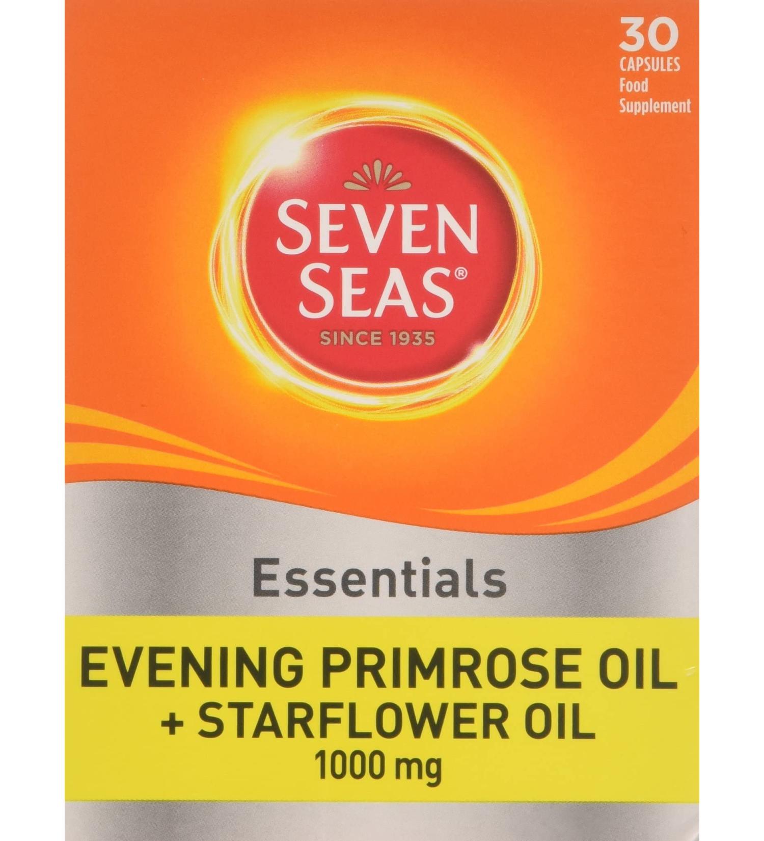 Seven Seas Evening Primrose Oil +1000 mg Starflower Oil Capsules 30 High Strength Tablets From Natural Oils GLA (Omega-6 Fatty Acid) With Vitamin E 30 count (Pack of 1) - Buy Online on GoSupps.com