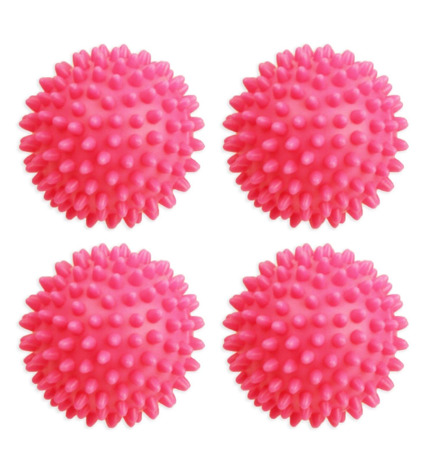 Set of 4 Pink Dryer Balls! Black Duck Brand - Reusable Dryer Balls Replace Fabric Softener! Hypoallergenic and Eco-Friendly! Lowers Drying Time! Naturally Softens and Releases Static Cling!